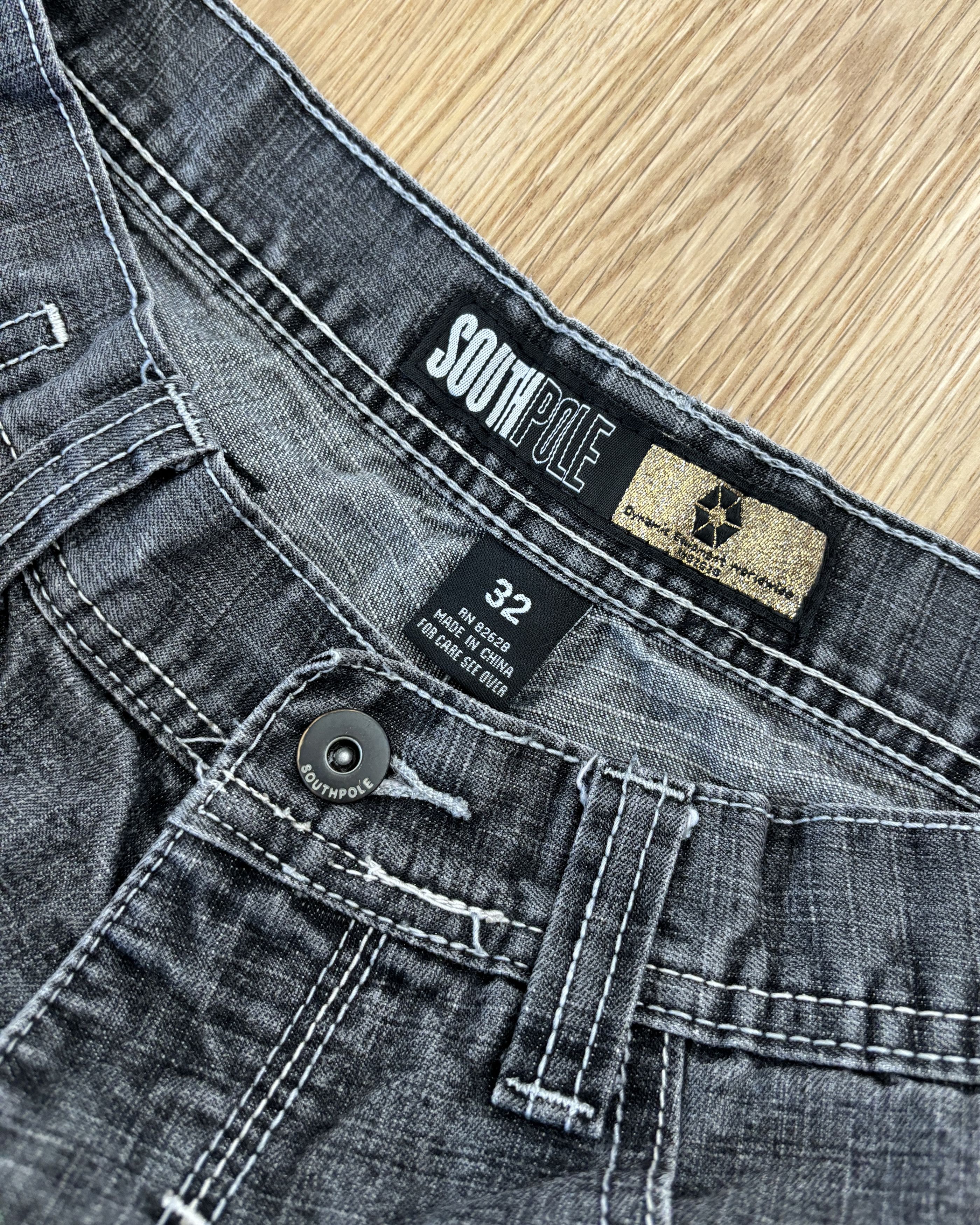 Southpole Vintage SouthPole Grey Denim Shorts Size US 32 / EU 48 - 3 Thumbnail