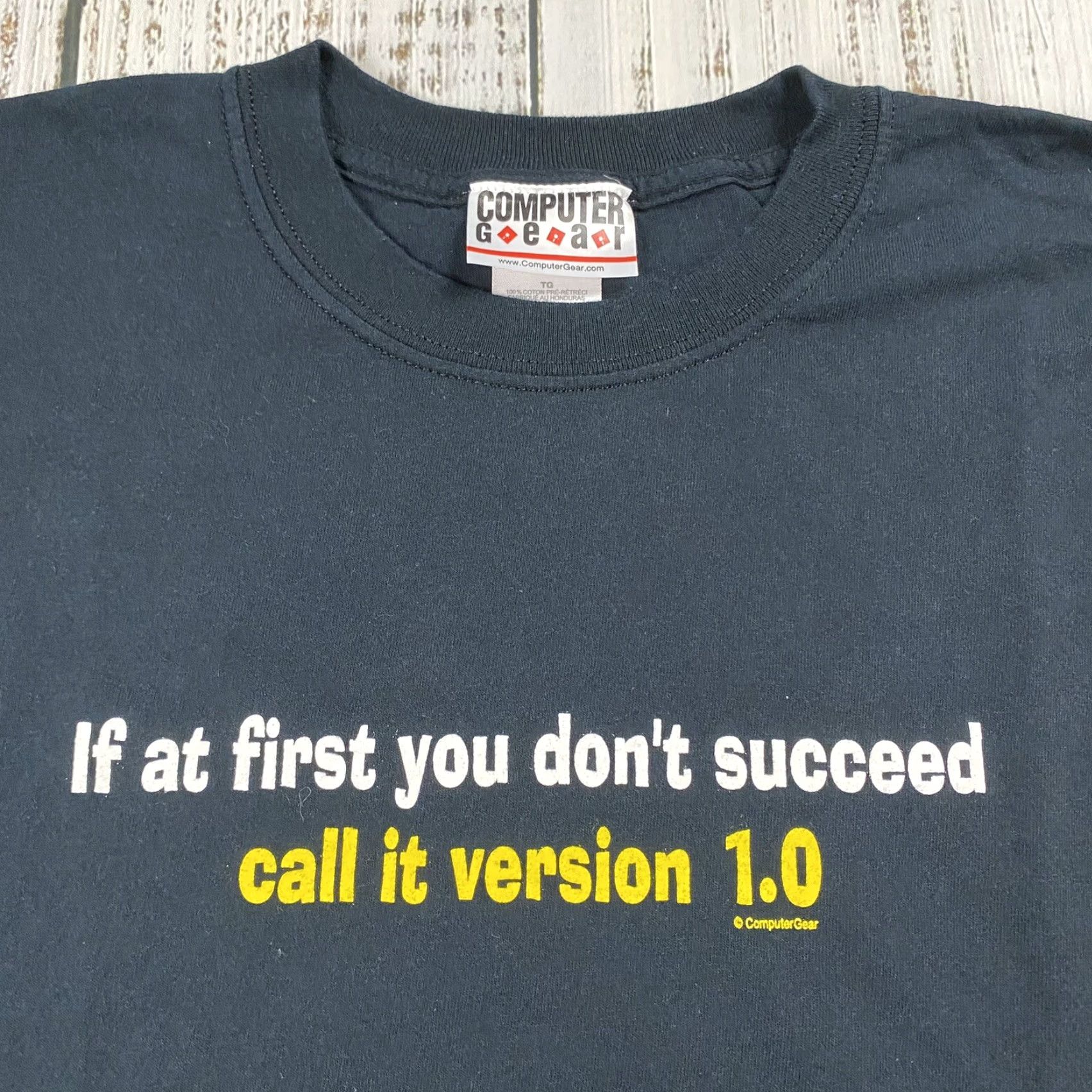 Vintage VINTAGE 1990s Programmer Funny Graphic T-Shirt Men XL Black Computer Engineering Gadgets Size US XL / EU 56 / 4 - 2 Thumbnail