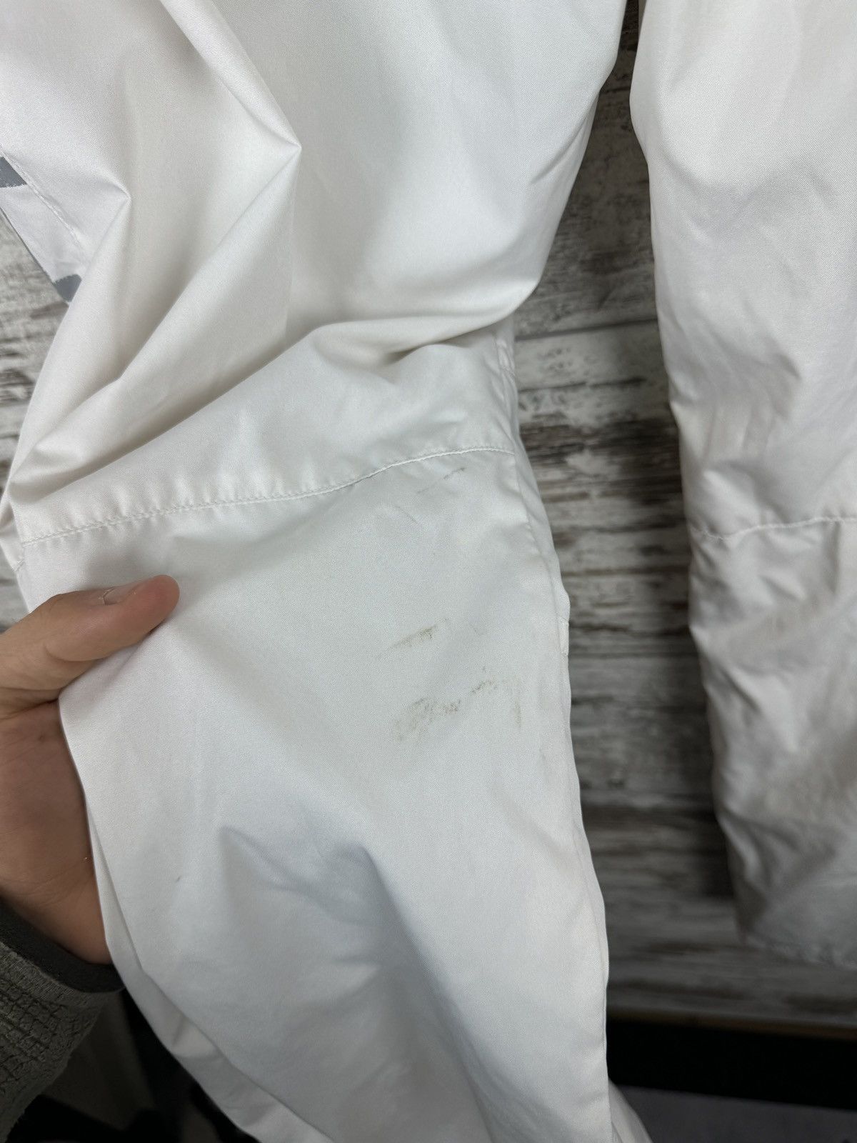 Nike × Vintage Mens Vintage Nike white drill pants swoosh sweatpants rare Size US 34 / EU 50 - 22 Thumbnail