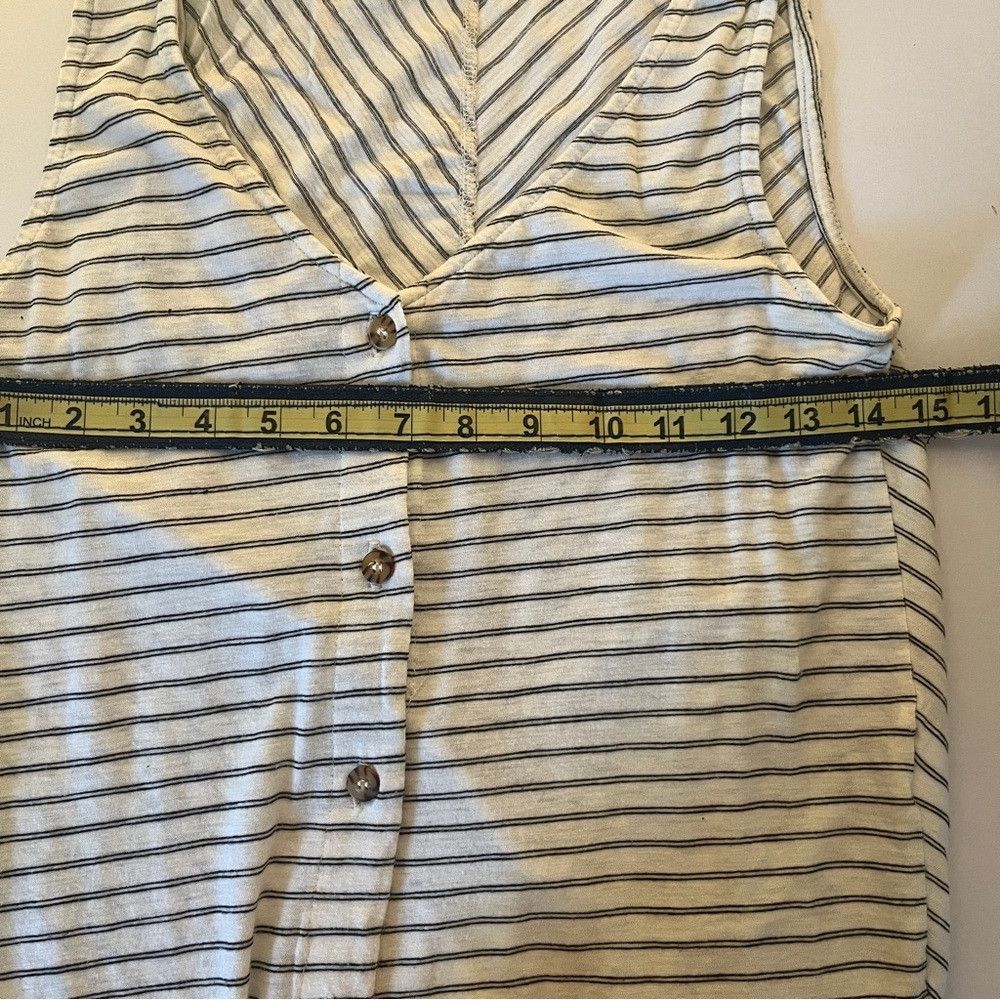 Anthropologie Anthropologie T.La Black White Stripe Tie Tank Top XSS Size XXS / US 00 / IT 34 - 6 Thumbnail