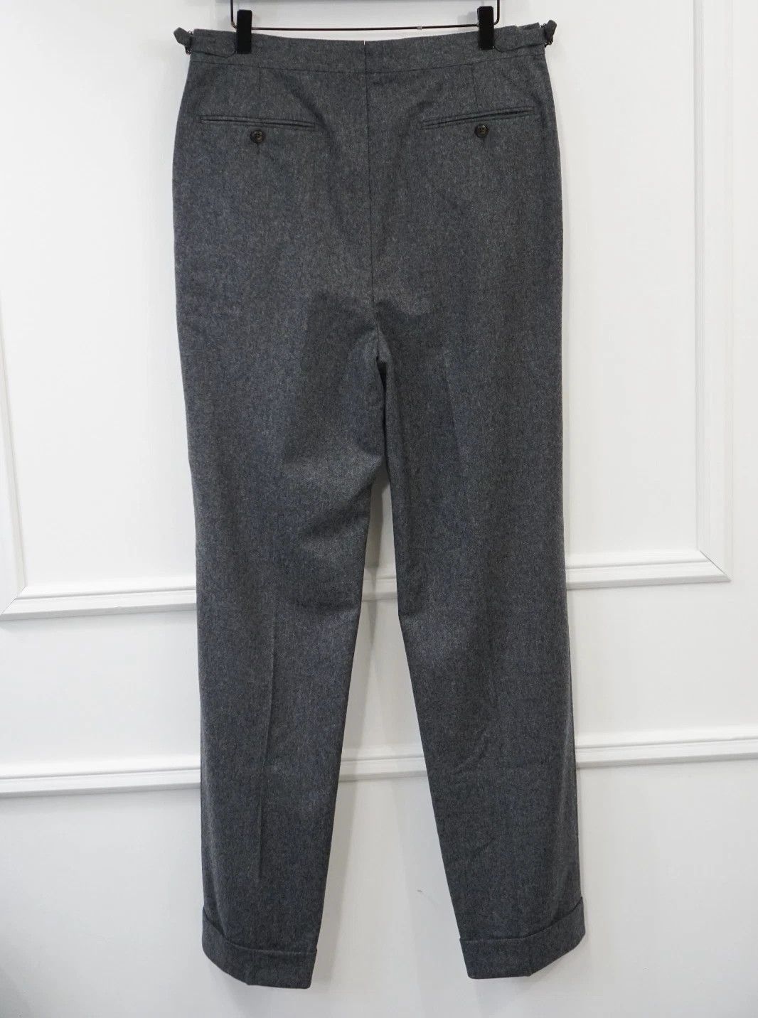 Suitsupply Men Suitsupply Pants Flannel Grey Wool Vitale Barberis US40L Size 40L - 2 Thumbnail
