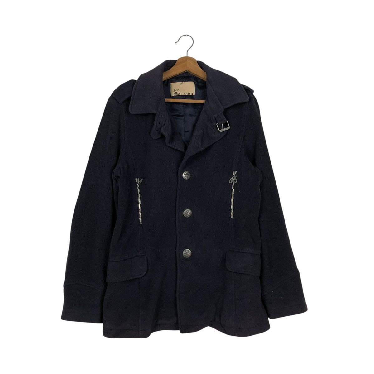 John Galliano 🔥BIKER JACKET DOUBLE COLLAR JOHN GALLIANO BIG LOGO BACK HIT Size US S / EU 44-46 / 1 - 3 Thumbnail