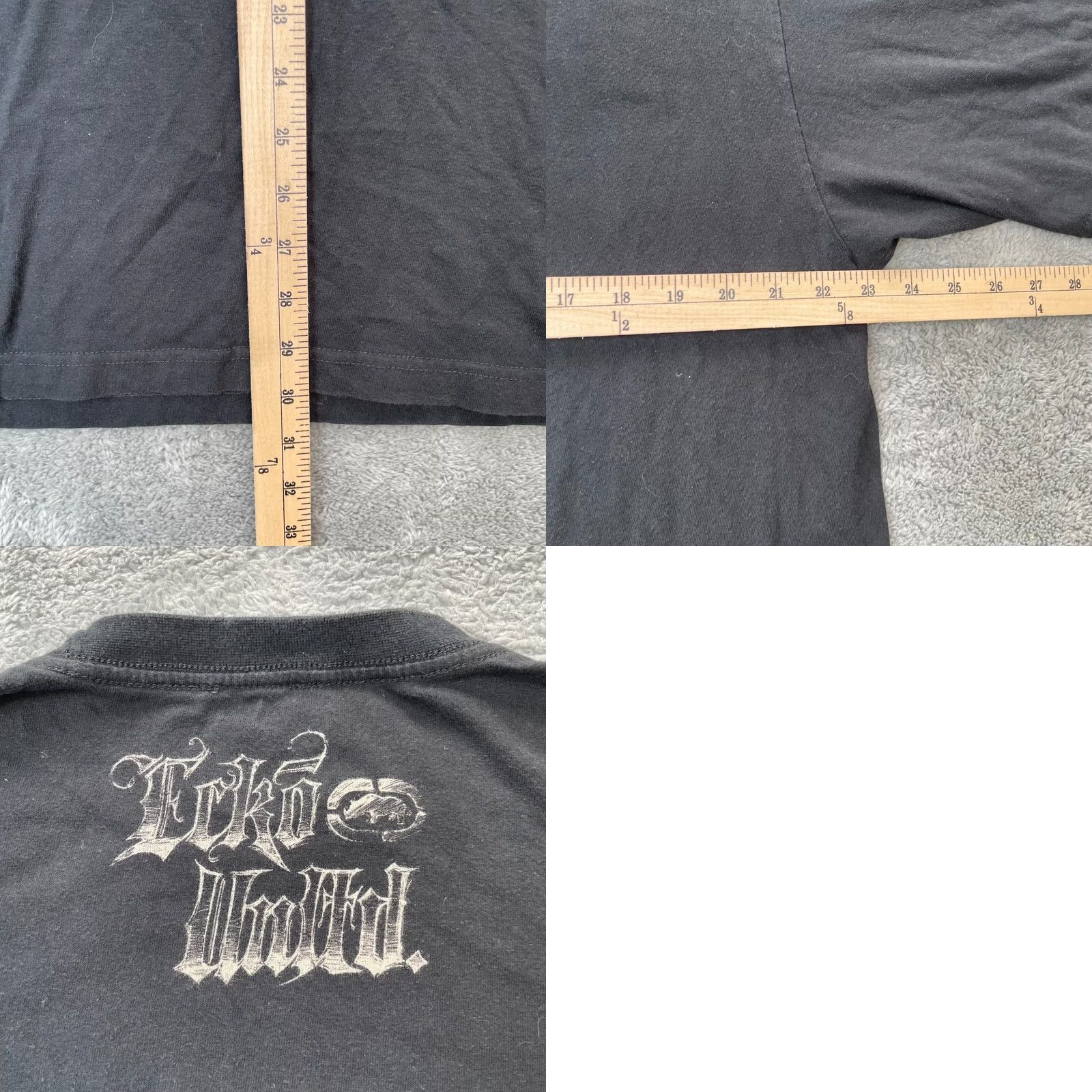 Ecko Unltd. VINTAGE Ecko Unltd. Shirt Mens 2XL Black Graphic Print Crew Neck Short Sleeve Hip Hop Baggy Streetwear Flames Dice Pattern Logo T-Shirt Size US XXL / EU 58 / 5 - 8 Thumbnail