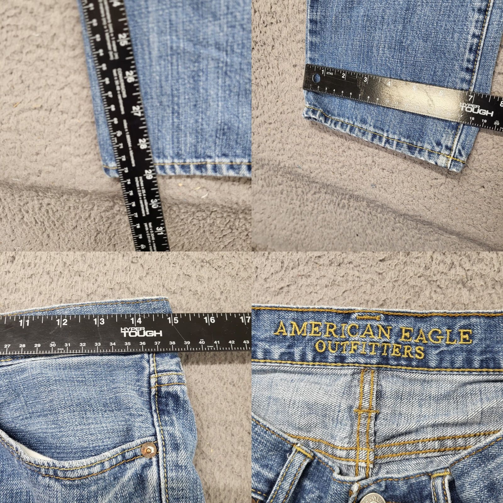 American Eagle Outfitters American Eagle Jeans Men's 29X30 Blue Slim Straight Mid Rise Denim Work Jeans Shirt? Size US 29 - 8 Thumbnail
