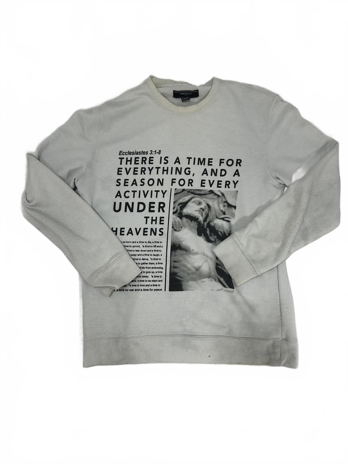 Forever 21 Forever 21 Men's White Graphic Sweatshirt Small Size US S / EU 44-46 / 1 - 2 Thumbnail