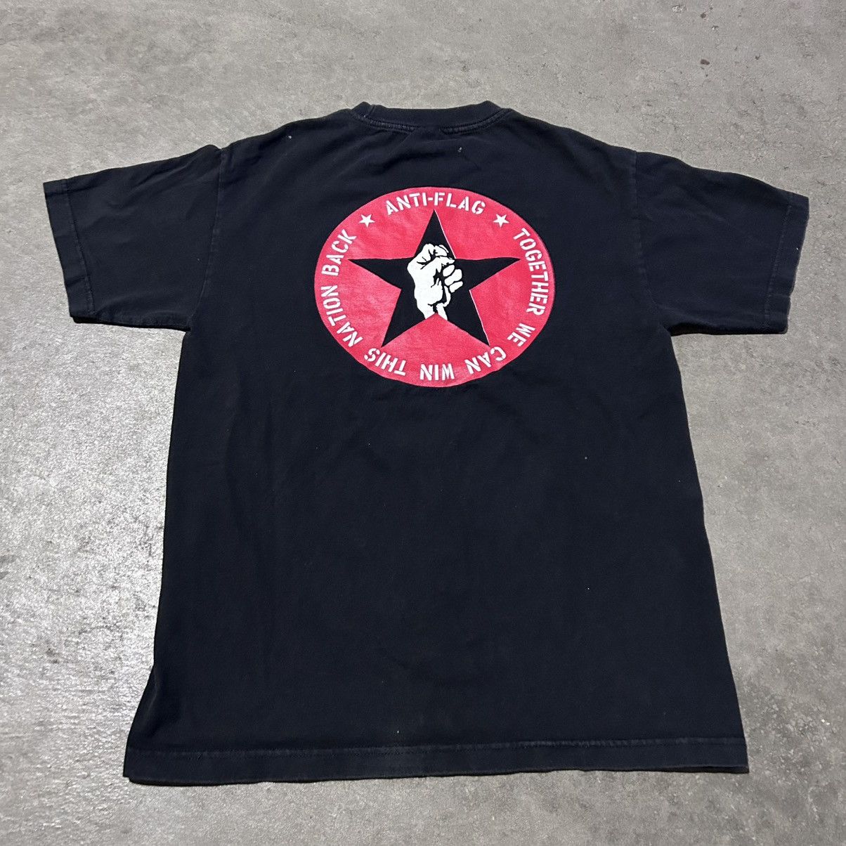 Gildan Vintage anti-flag punk band tee shirt Size US M / EU 48-50 / 2 - 2 Thumbnail
