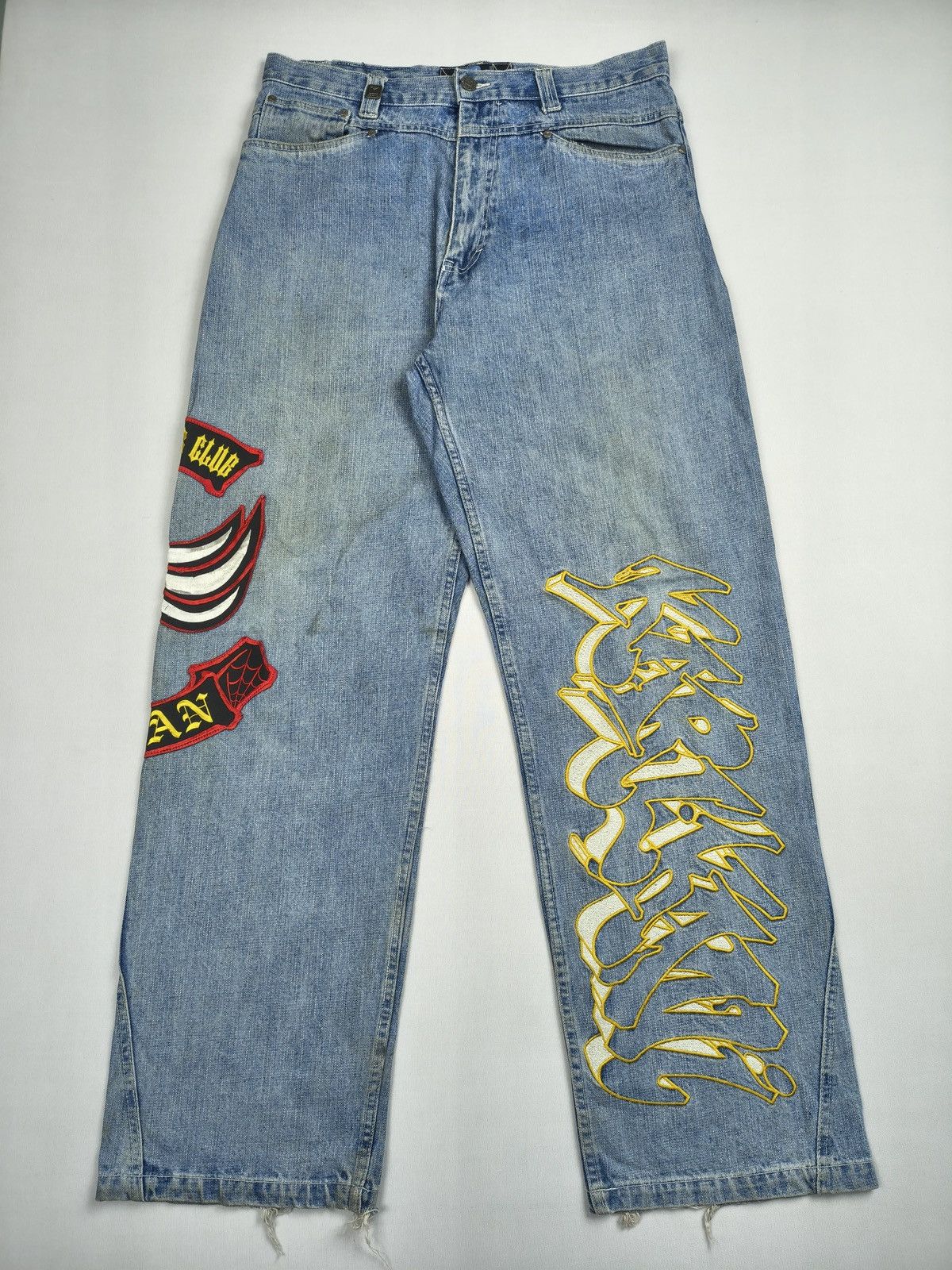 Karl Kani Karl Kani Rare Limited Edition Biker Patchwork Y2K Jean(067) Size US 34 / EU 50 - 3 Thumbnail