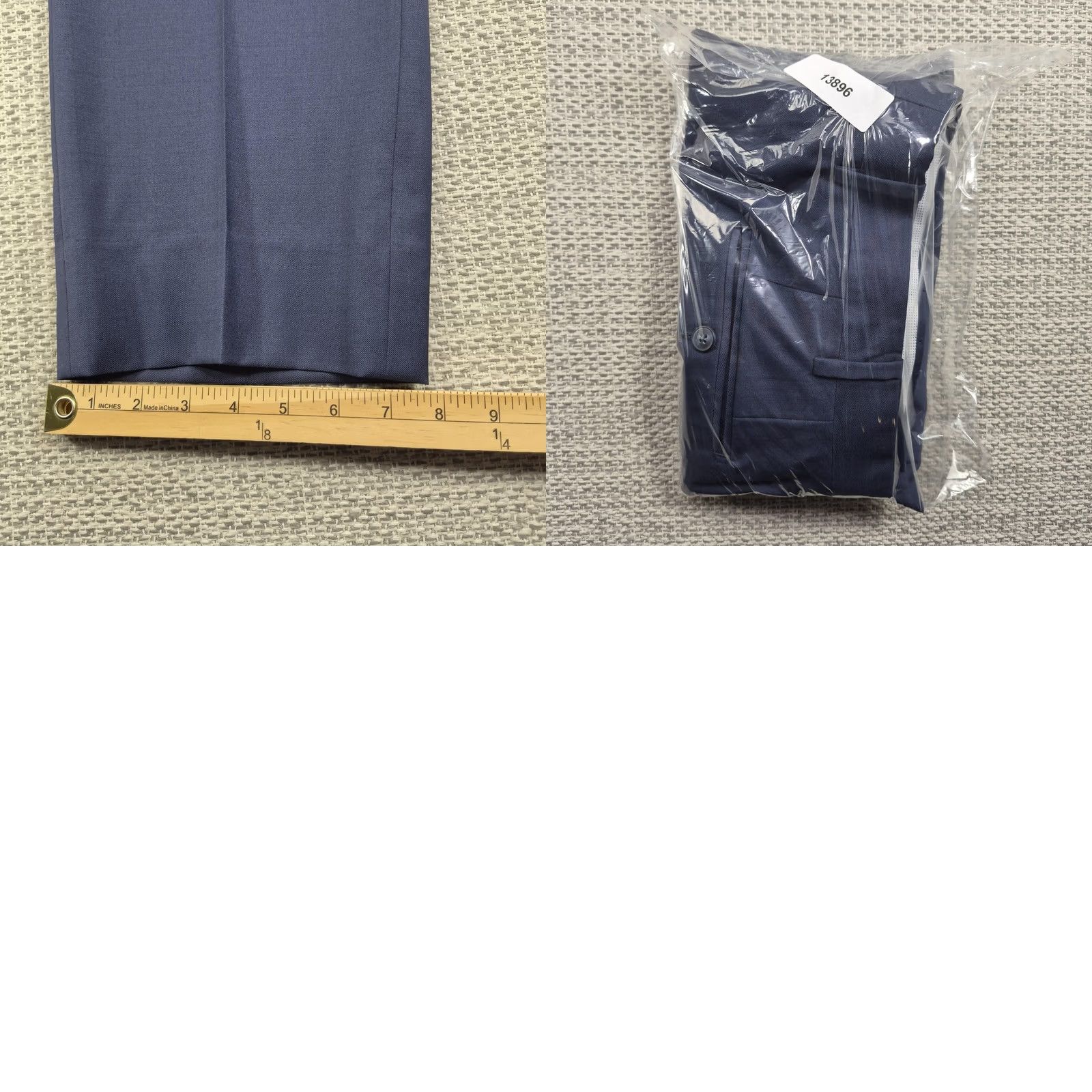 Vintage JWN Dress Pants Mens 42x31 Blue Wool Flat Front Classic Fit Made In Italy Size US 42 / EU 58 - 9 Thumbnail