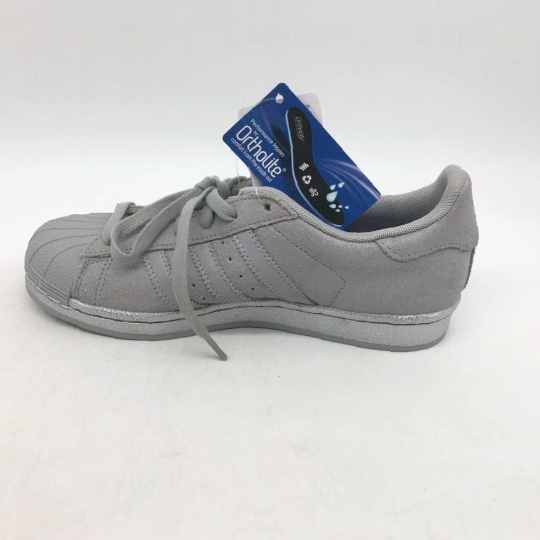 Adidas Adidas Mens Originals Superstar J Sneakers Gray BB8133 Lace Up Low Top 5 M New Size US M / EU 48-50 / 2 - 3 Thumbnail