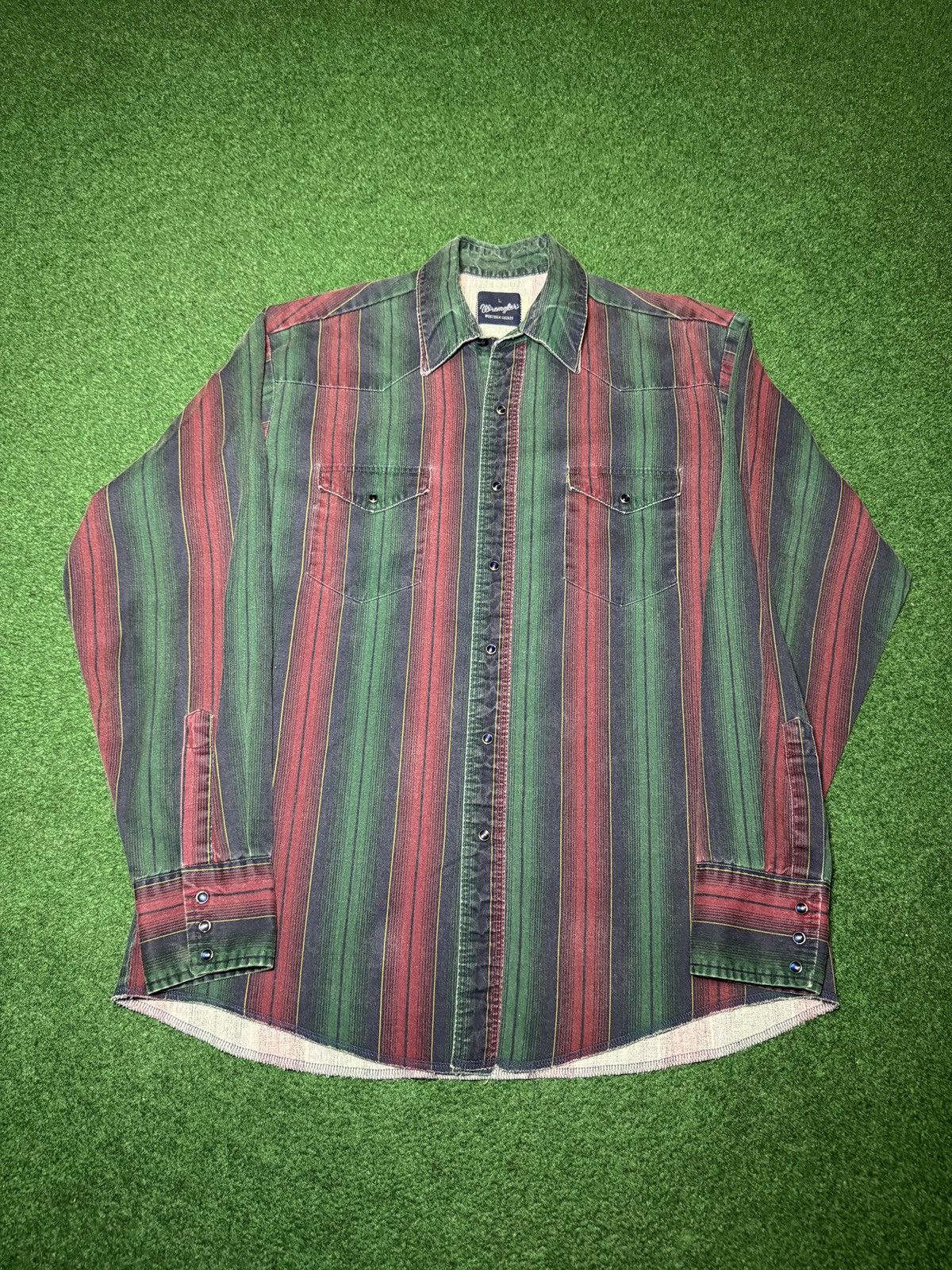 Wrangler Wrangler Brushpopper Pearl Snap Western L Shirt 23x29 Size US L / EU 52-54 / 3 - 1 Thumbnail