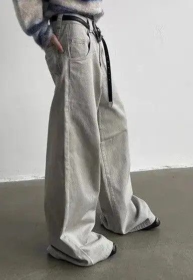 Jean Miyazaki x Hino Baggy Wide Leg Denim Jeans, Flared Jeans Size US 34 / EU 50 - 7 Thumbnail