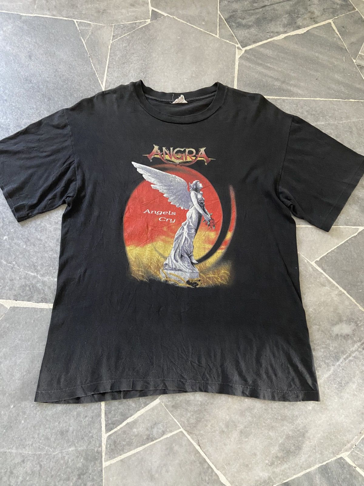 Band Tees Vintage 90s Angra Angels Cry Heavy Metal Band Tour Tee Size US L / EU 52-54 / 3 - 6 Thumbnail