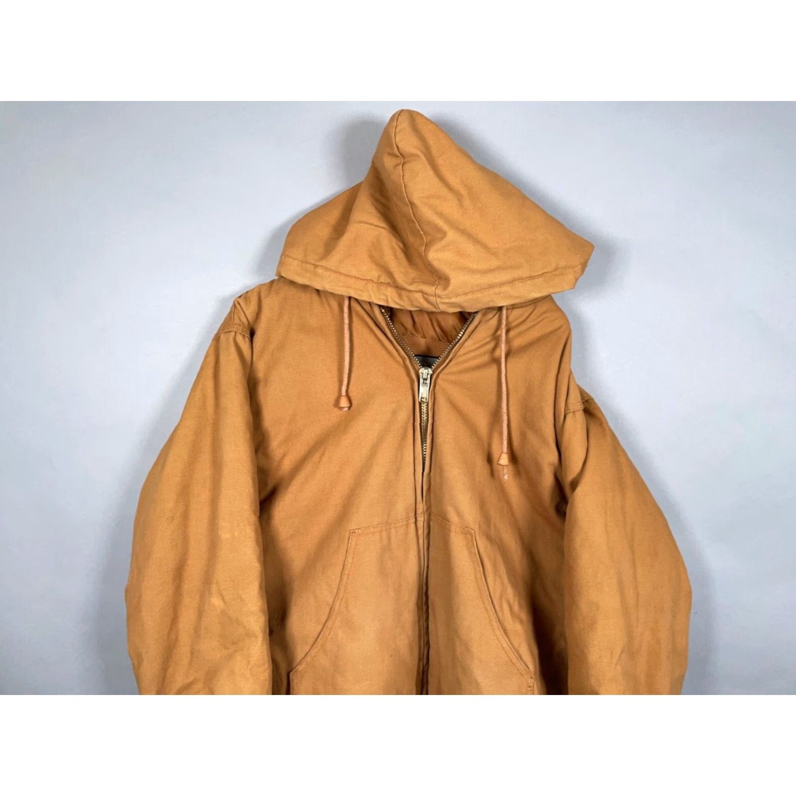 Vintage VINTAGE Edge Ten West Jacket Bomber Hoodie Zip Up Work Brown Brown CN Canvas Adult Large Mens Casual 90s Grunge Retro Size US L / EU 52-54 / 3 - 4 Thumbnail