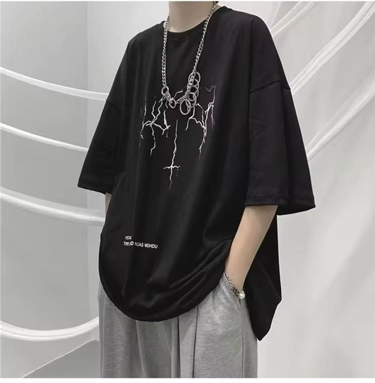 Japanese Brand × Vintage loose t-shirt with zipper print Size US L / EU 52-54 / 3 - 4 Thumbnail