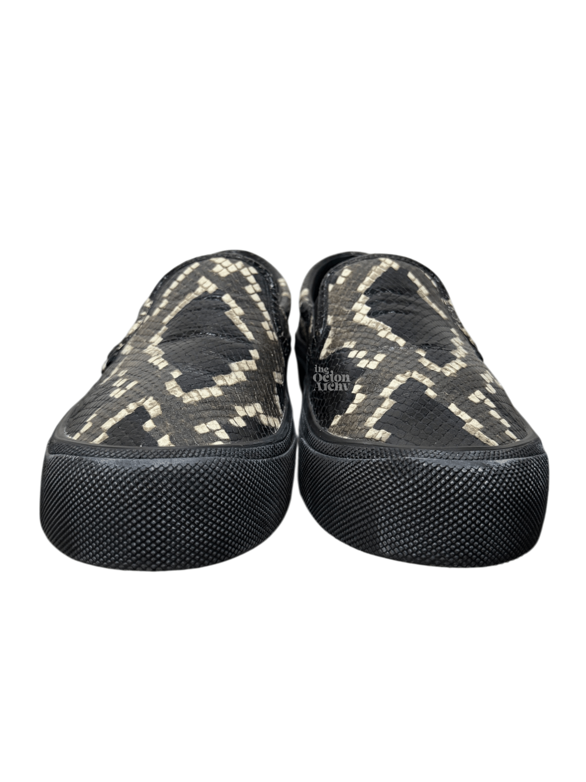 Bally Bally Leory Python Print Leather Slip-On Sneaker Size US 9.5 / EU 42-43 - 3 Thumbnail