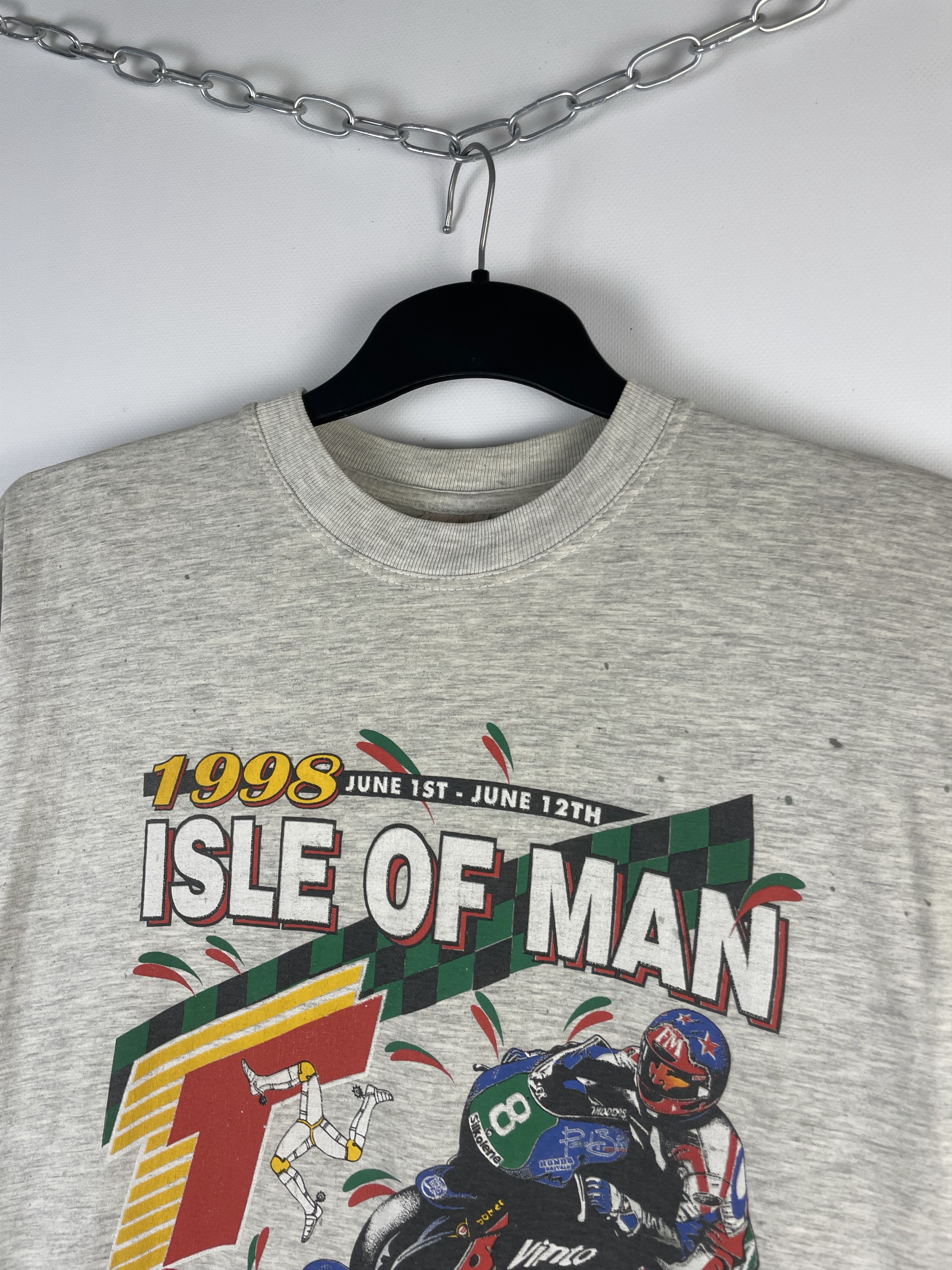 Honda Vintage Rare 1998 Isle of Man T-shirt Size US L / EU 52-54 / 3 - 4 Thumbnail