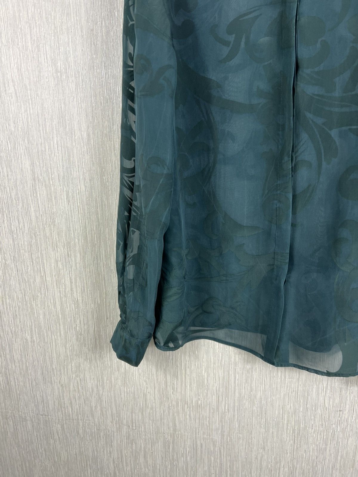 Versace Versace Collection transparent floral luxury shirt old money Size S / US 4 / IT 40 - 6 Thumbnail