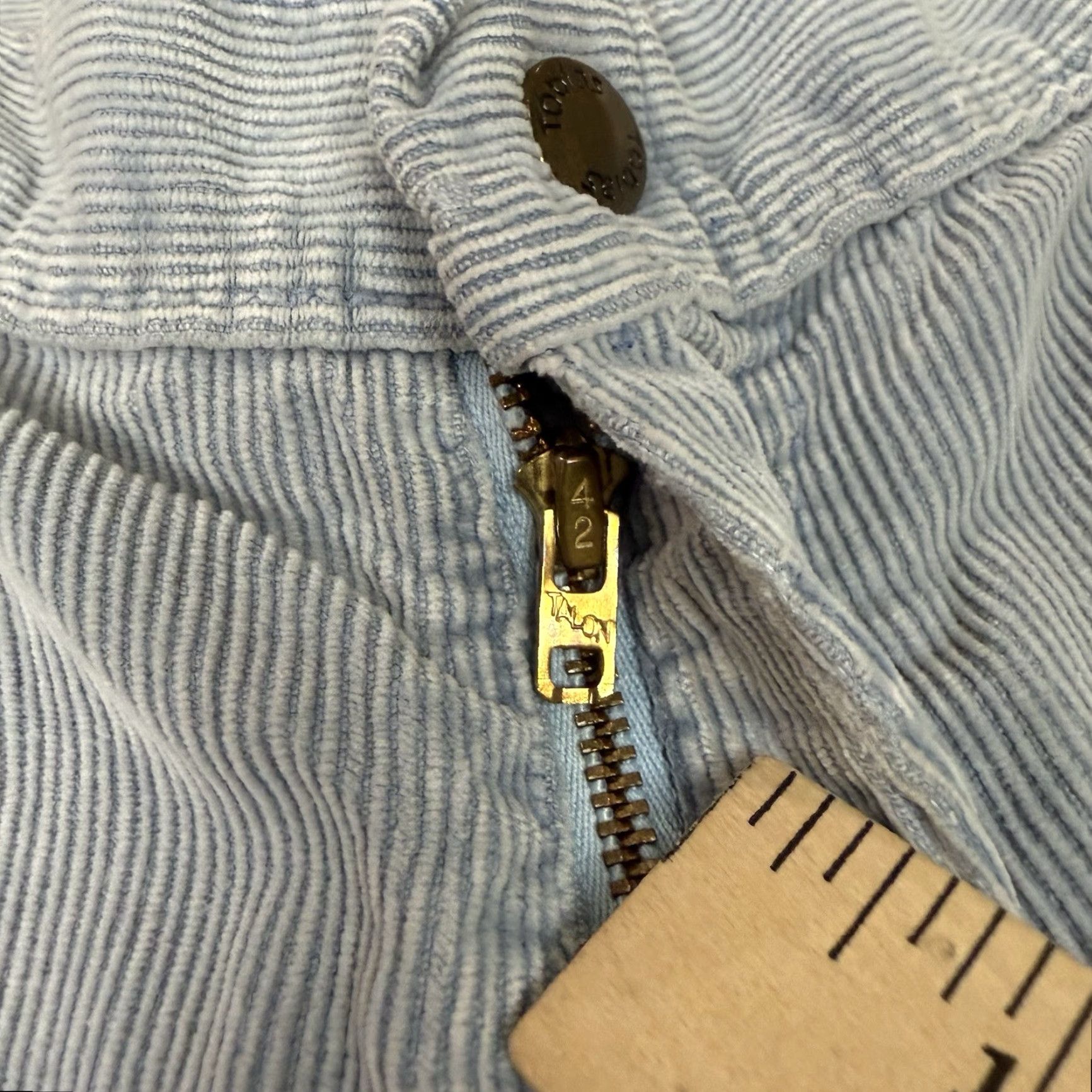 Bell VINTAGE Tobias Pants Adult 32 Blue Corduroy Bell Bottoms Trousers High Waisted Size US 32 / EU 48 - 5 Thumbnail