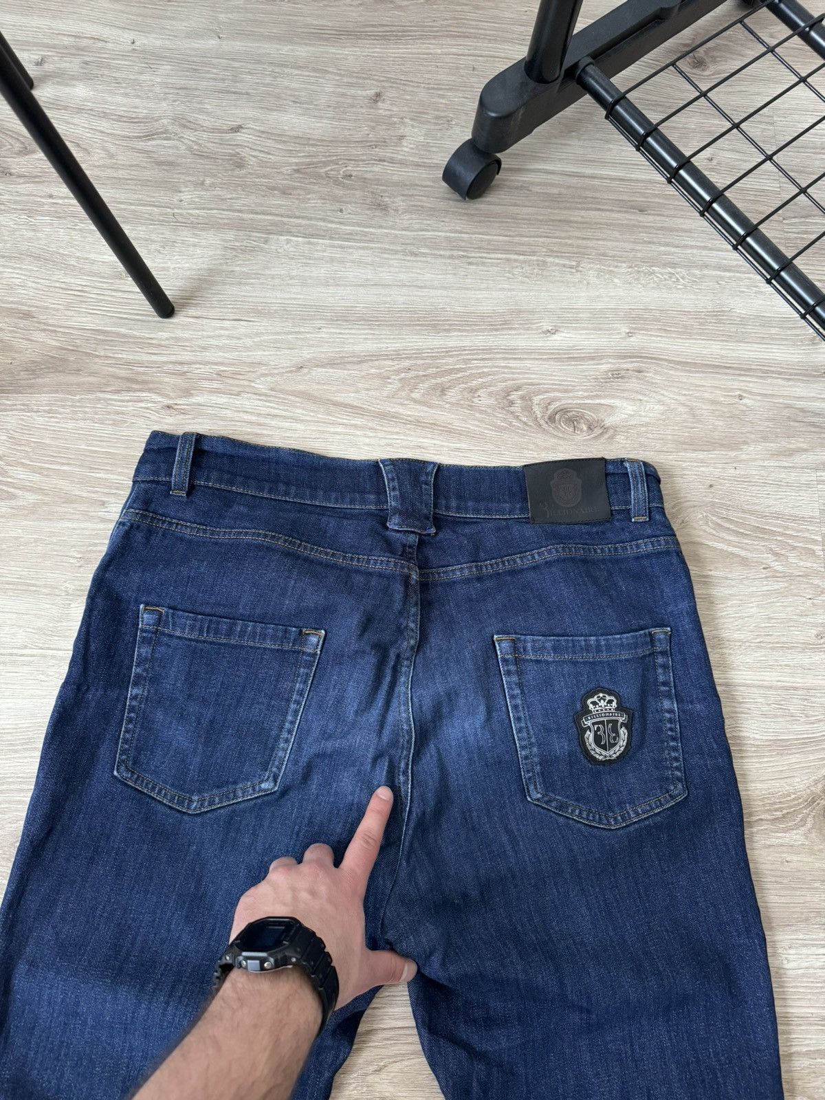 Billionaire Couture Billionaire Couture Blue Denim Jeans Made In Italy Size US 34 / EU 50 - 3 Thumbnail