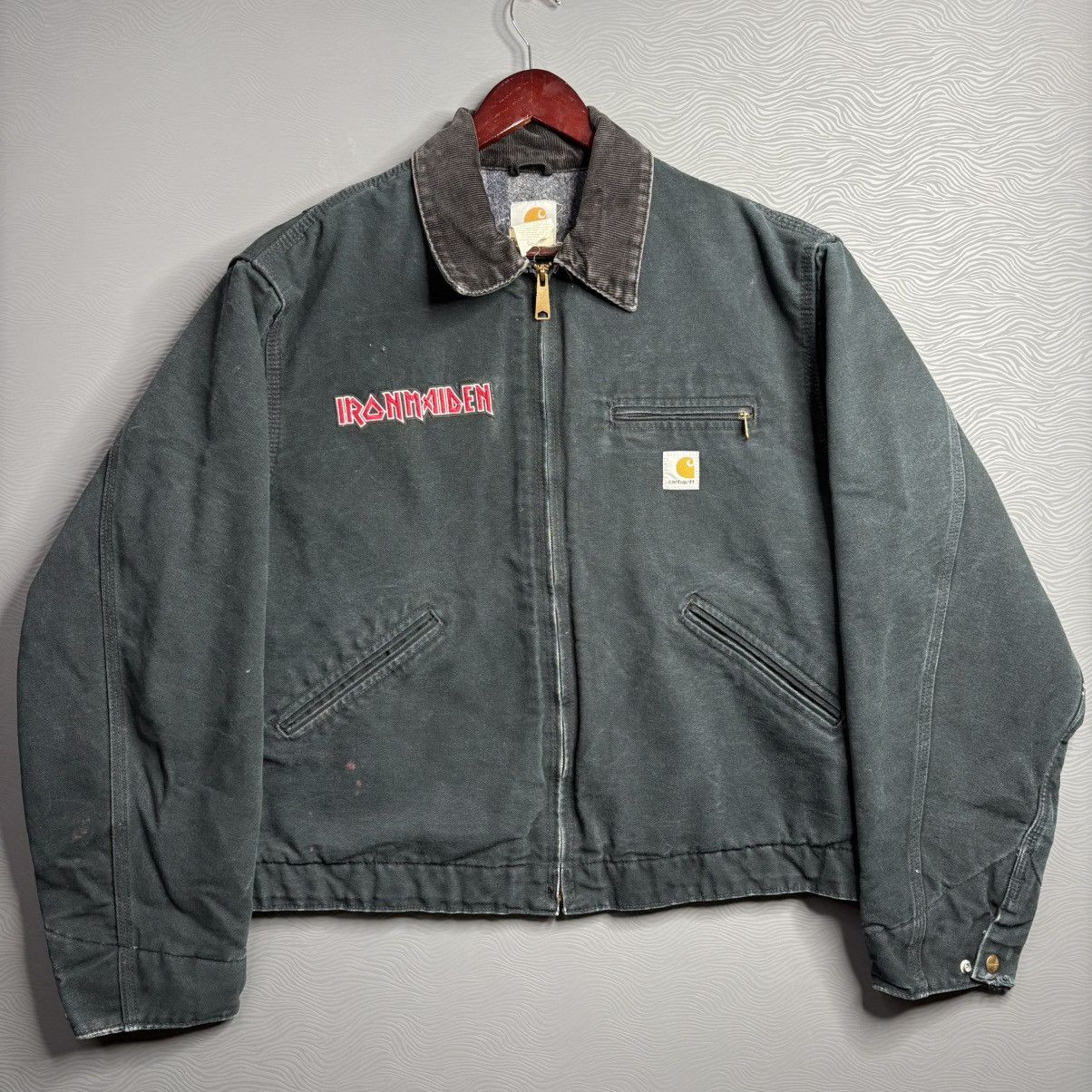 Carhartt × Vintage VTG BLACK Carhartt Detroit J01 BLK Blanket Lined Large Size US L / EU 52-54 / 3 - 1 Thumbnail