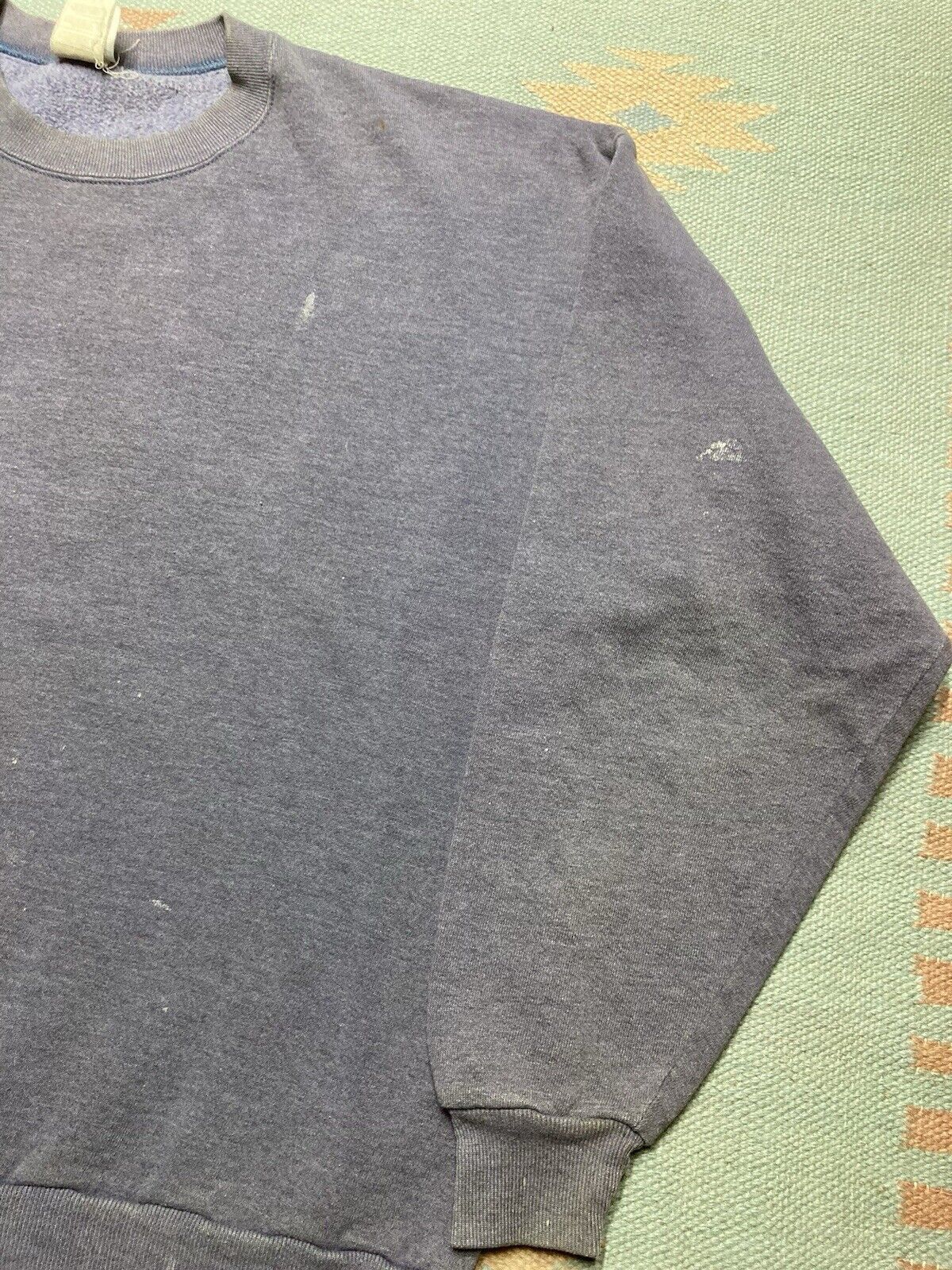 Vintage VTG sweatshirt blank faded paint splatter distressed boxy XL Size US XL / EU 56 / 4 - 3 Thumbnail