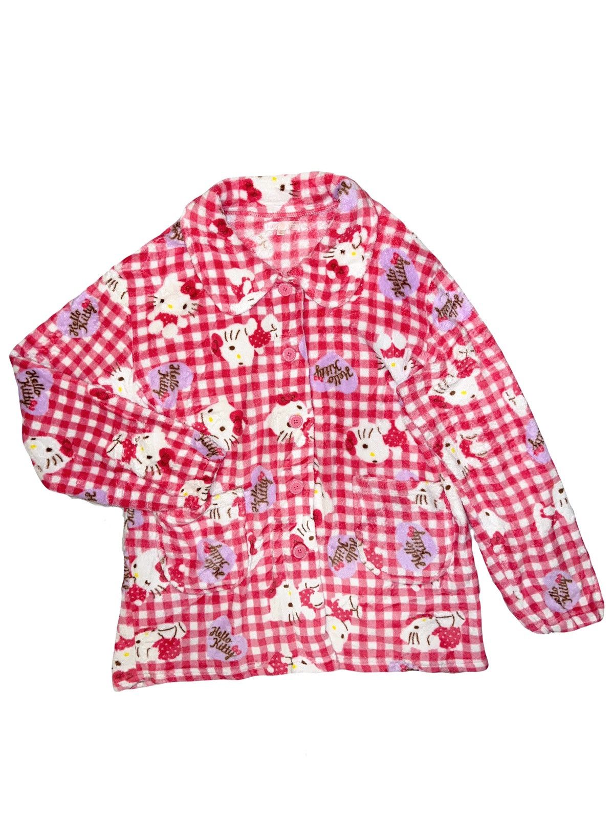 Japanese Brand Hello Kitty fluffy fleece nightwear 🎀💗 Size L / US 10 / IT 46 - 2 Thumbnail