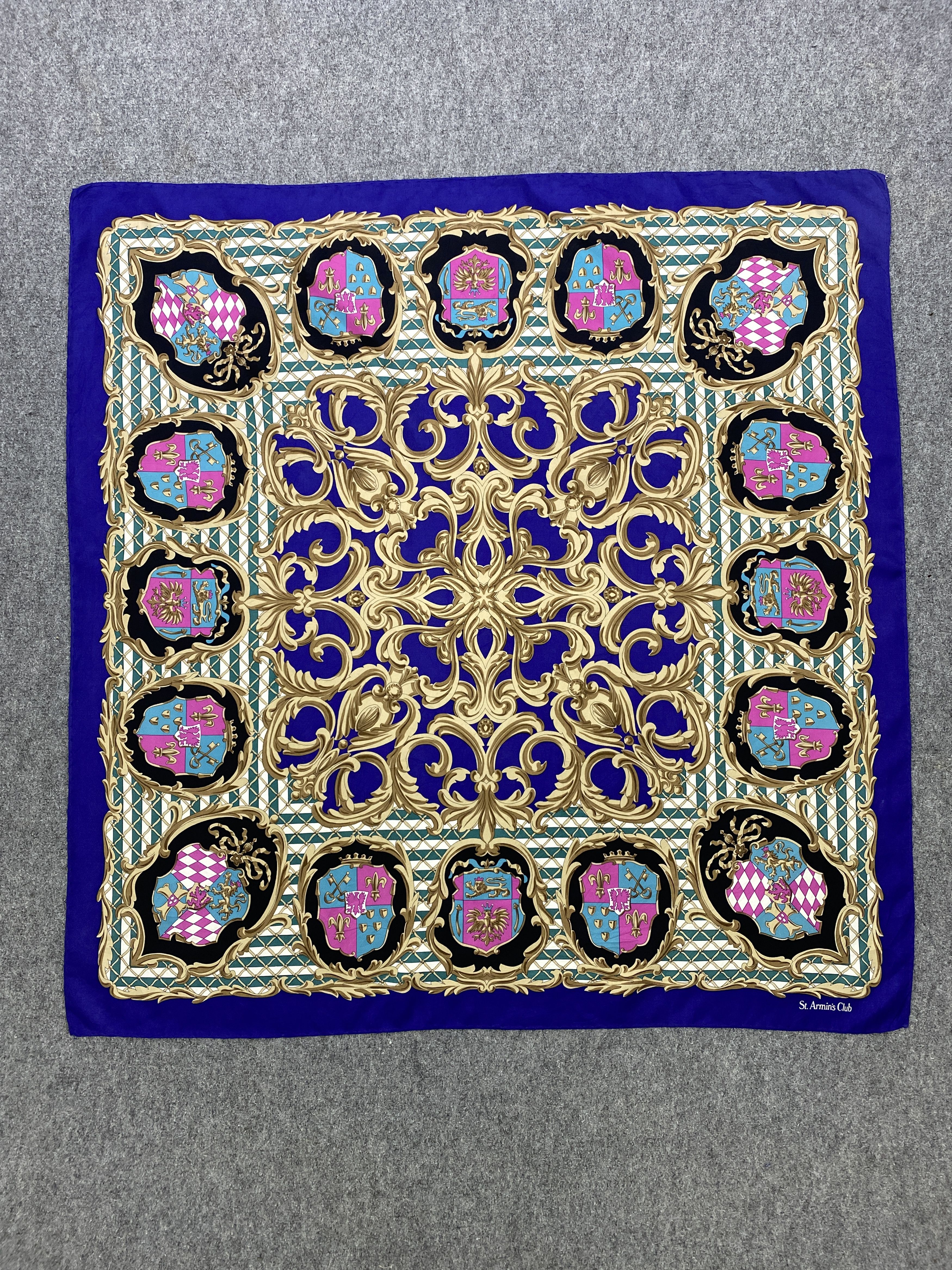Japanese Brand Vintage St. Armin Club Silk Scarf SN0110 Size ONE SIZE - 3 Thumbnail