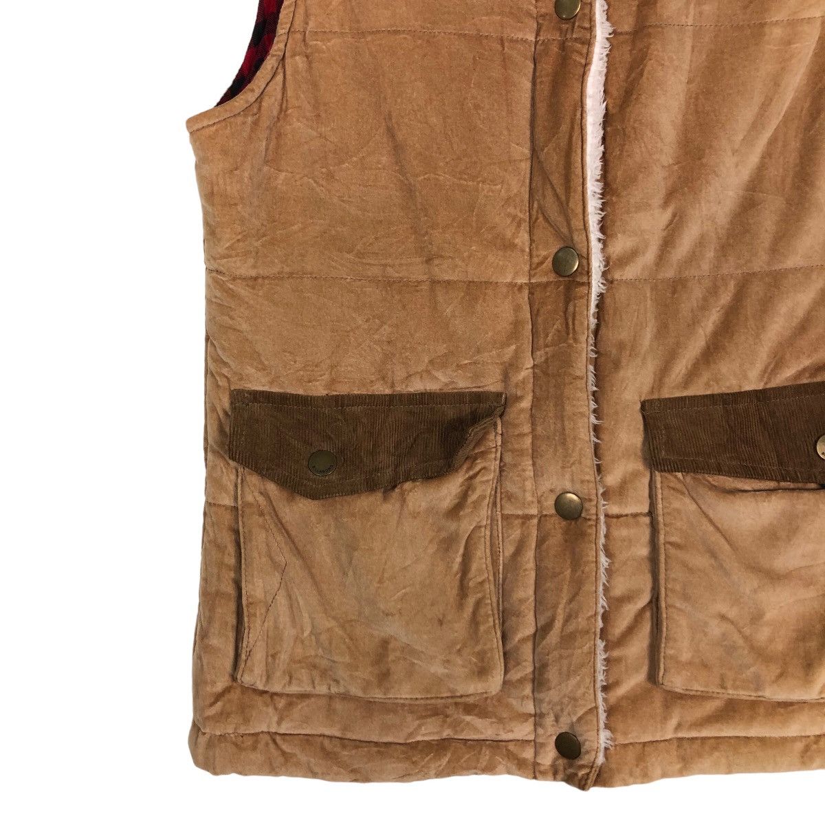 Japanese Brand 🔥Vintage Biker Vest Utility Pocket Billabong Blanket Tartan Size US M / EU 48-50 / 2 - 4 Thumbnail