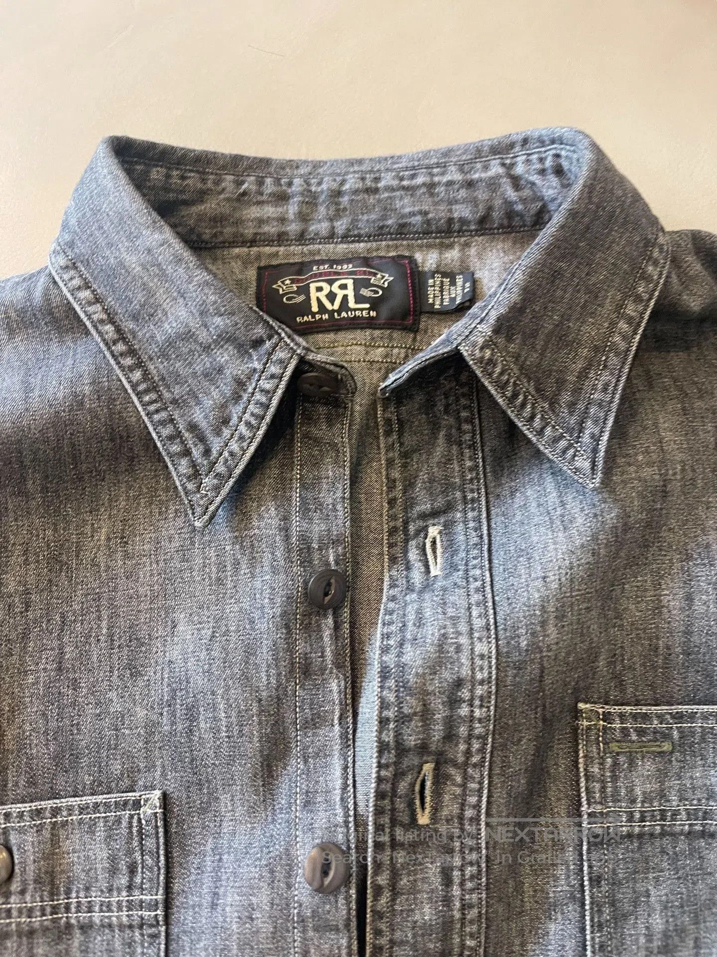 RRL Ralph Lauren RRL Chambray Denim Shirt. Size US S / EU 44-46 / 1 - 3 Thumbnail