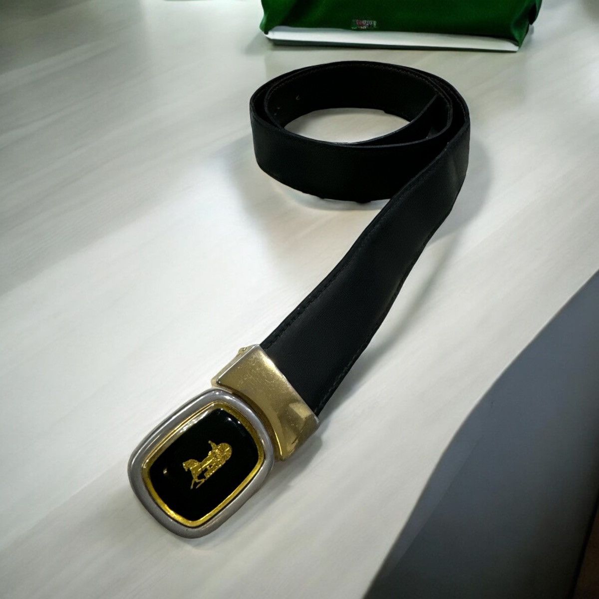 Celine VINTAGE CELINE METAL BUCKLE BELT Size 30 - 1 Thumbnail