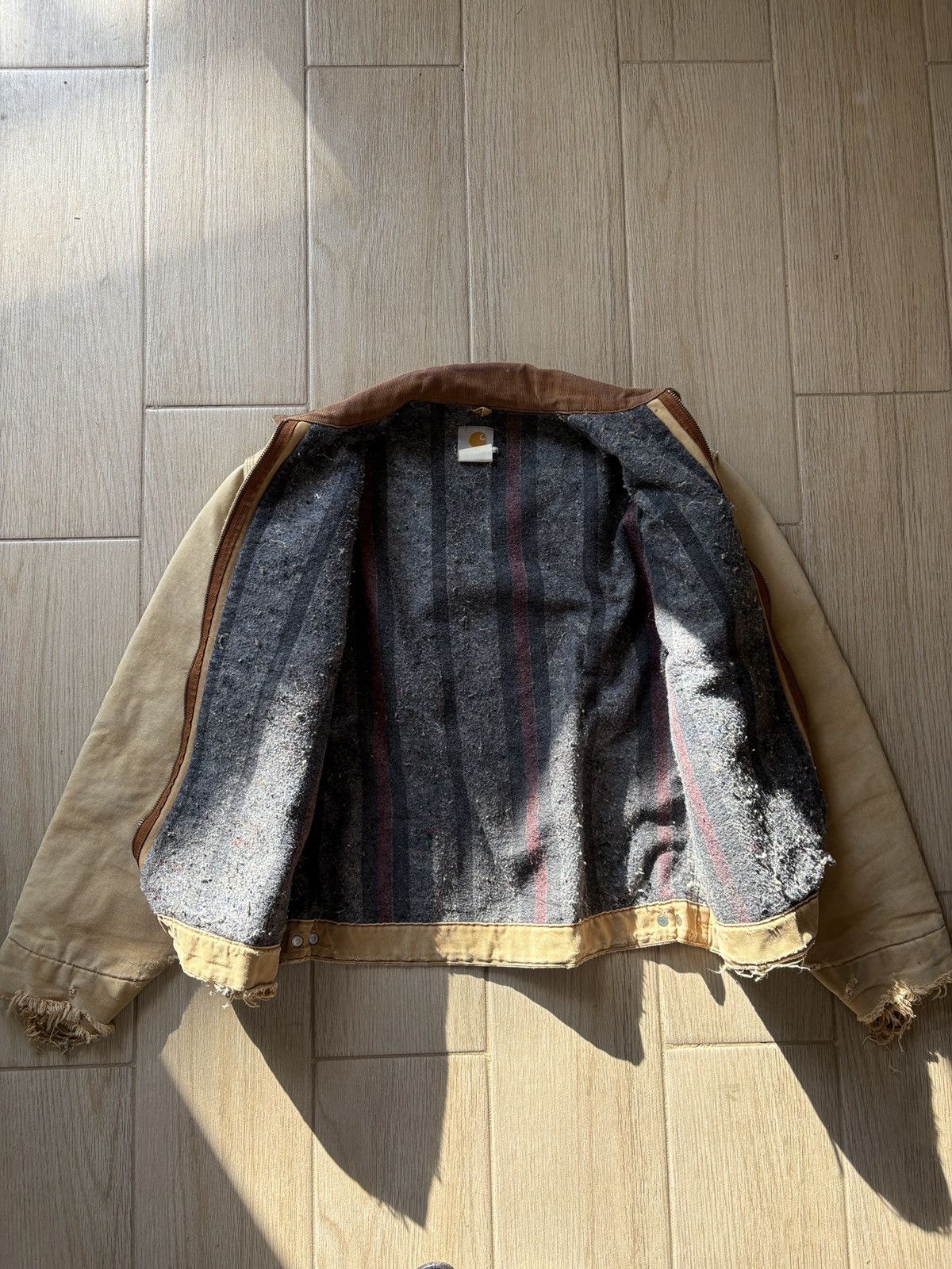 Carhartt Trashed Vintage Carhartt Detroit BRN J01 Size US L / EU 52-54 / 3 - 4 Thumbnail