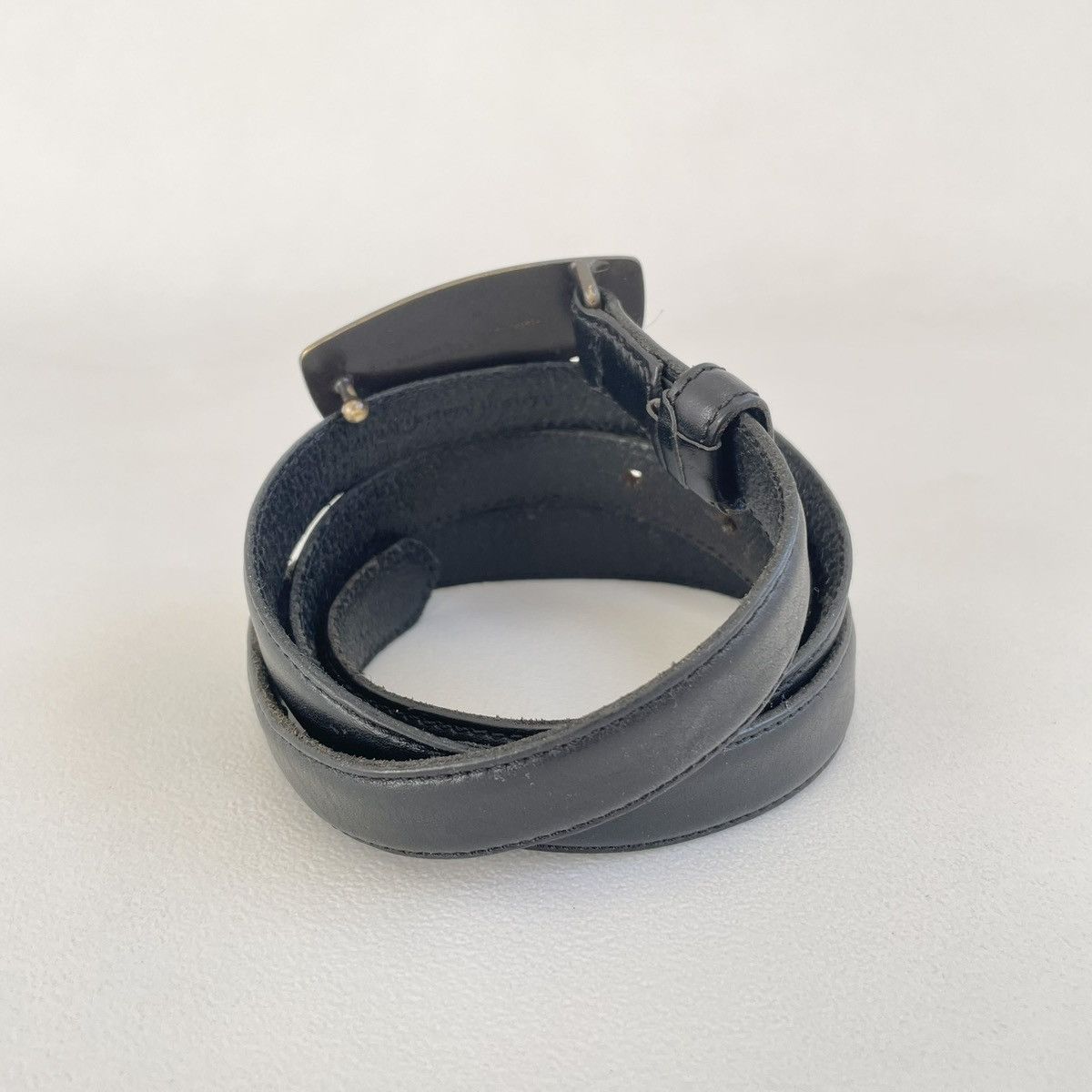 Maison Margiela Mid 2000s ‘Distressed Brass Buckle’ Belt Size 36 - 15 Thumbnail