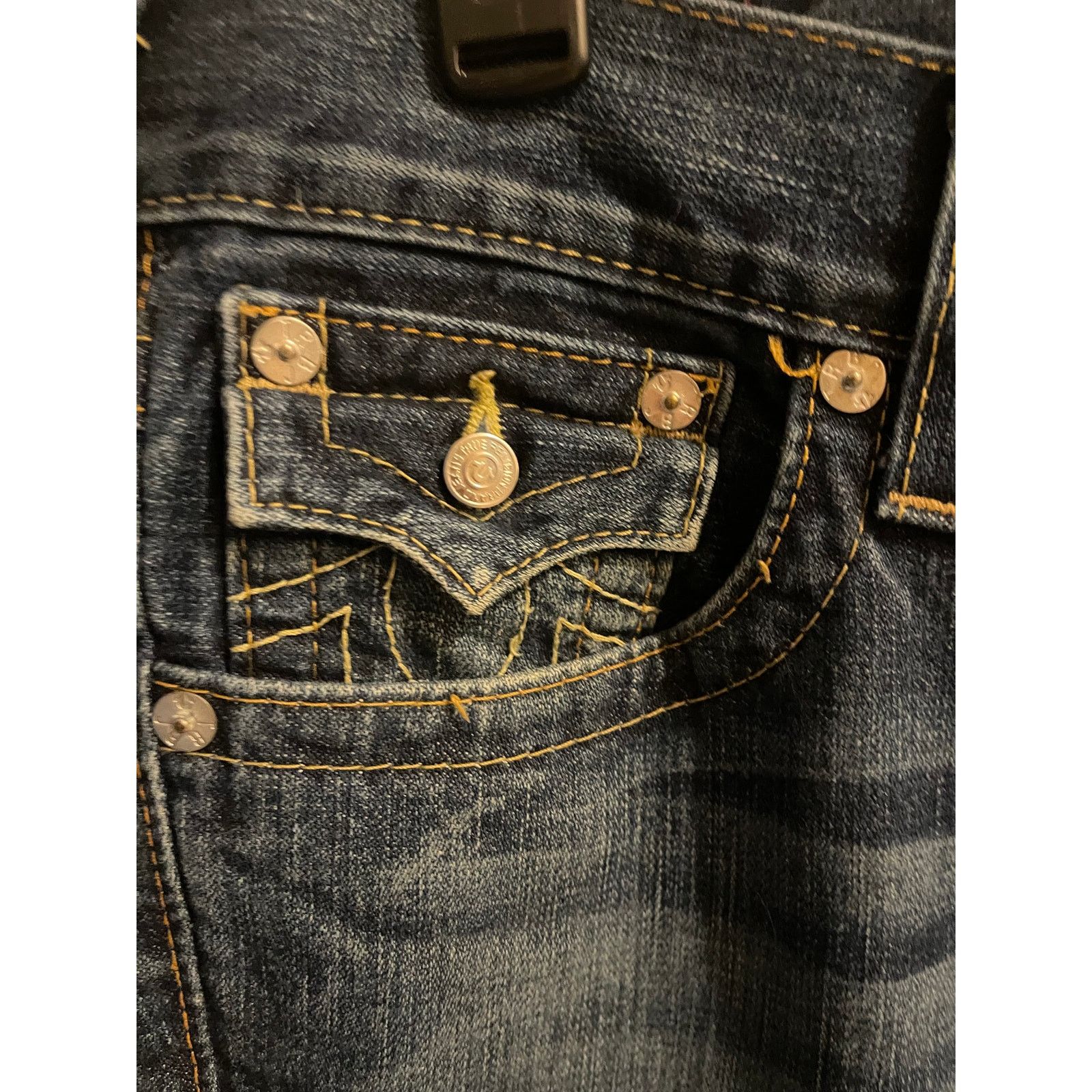 True Religion True Religion Billy Straight Jeans Dark Wash USA Denim Size US 30 / EU 46 - 11 Thumbnail