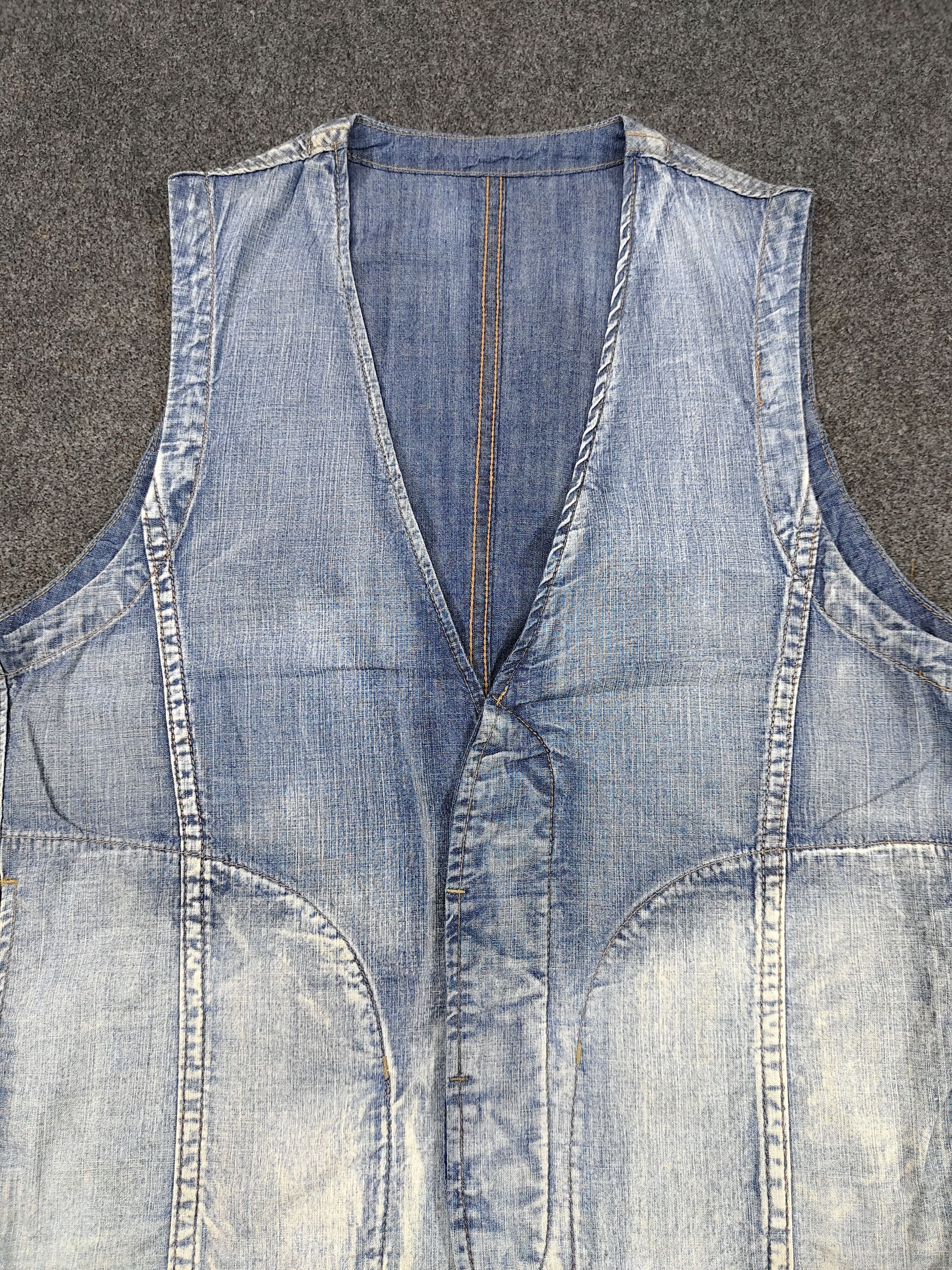 PPFM 00s PPFM 🇯🇵 Heavy Fade Utility Panel Denim Vest Size US M / EU 48-50 / 2 - 2 Thumbnail