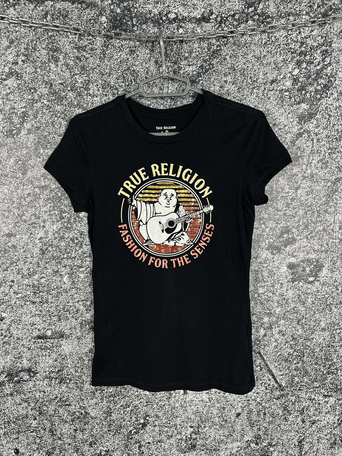 True Religion True Religion Ombre Buddha Logo T-Shirt Streetwear Size S Size S / US 4 / IT 40 - 1 Thumbnail