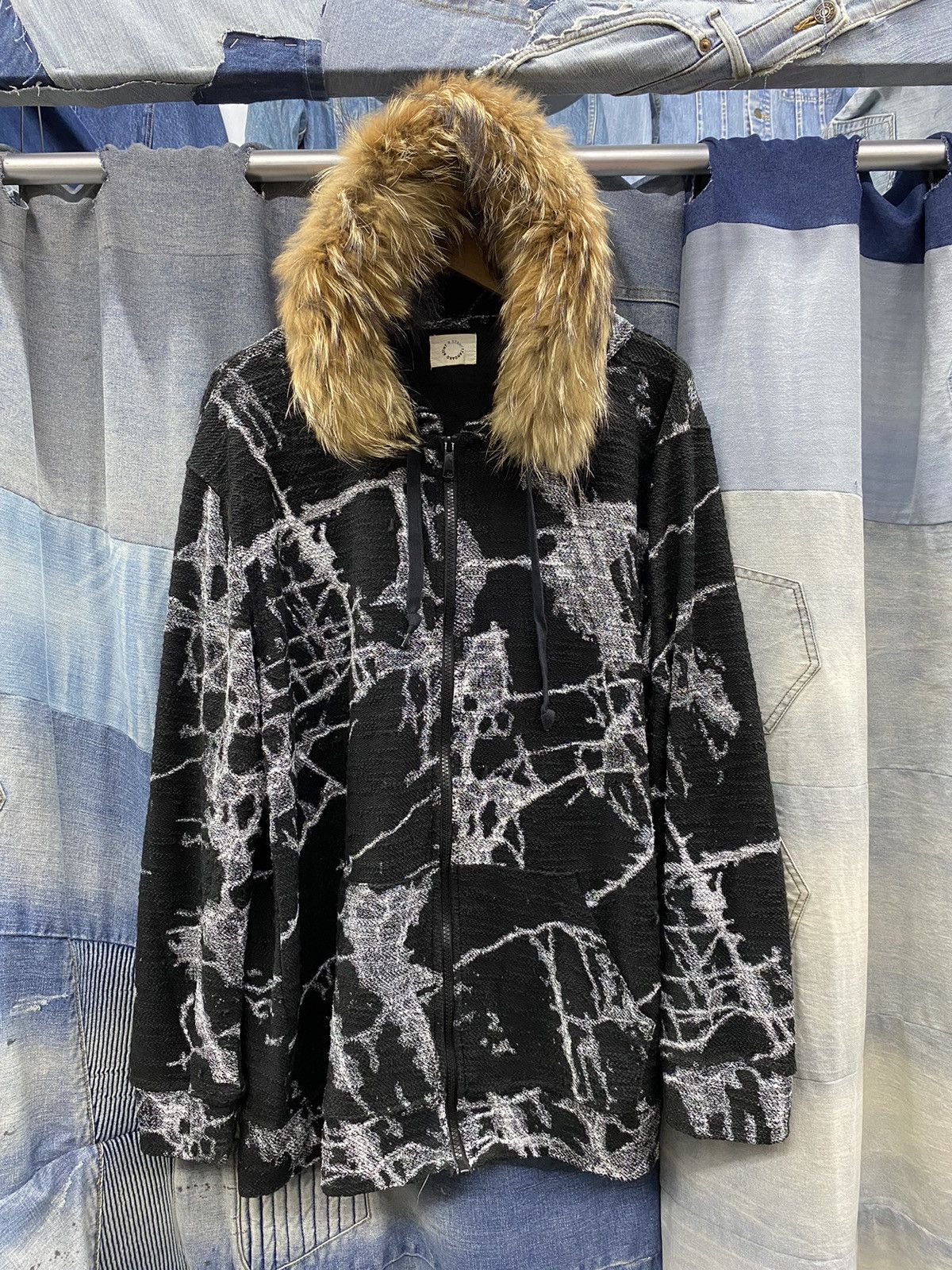 If Six Was Nine × Japanese Brand Fur hoodie undefined splater like hys junya style Size US L / EU 52-54 / 3 - 2 Thumbnail