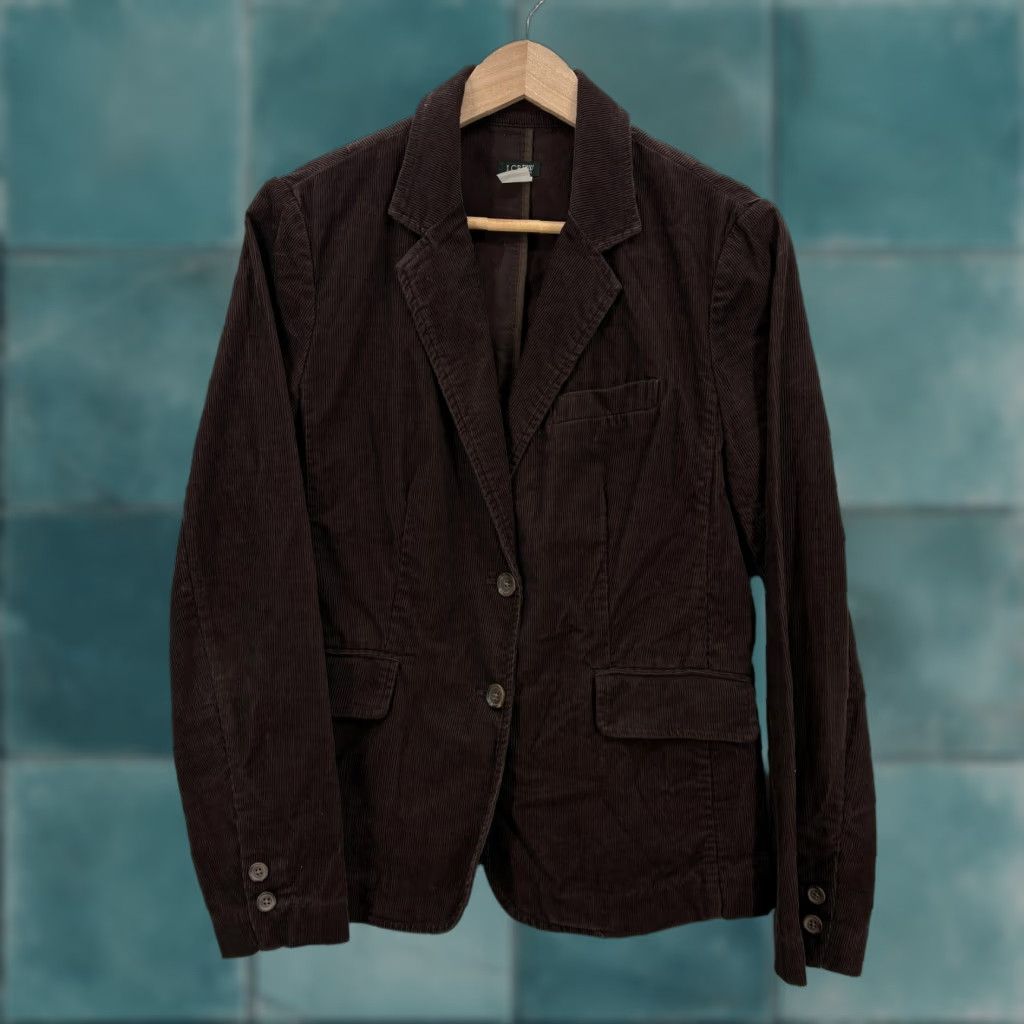 J.Crew VINTAGE J.CREW Blazer Womens 8 Corduroy Button Front Brown Short Jacket Casual Business Size M / US 6-8 / IT 42-44 - 1 Thumbnail