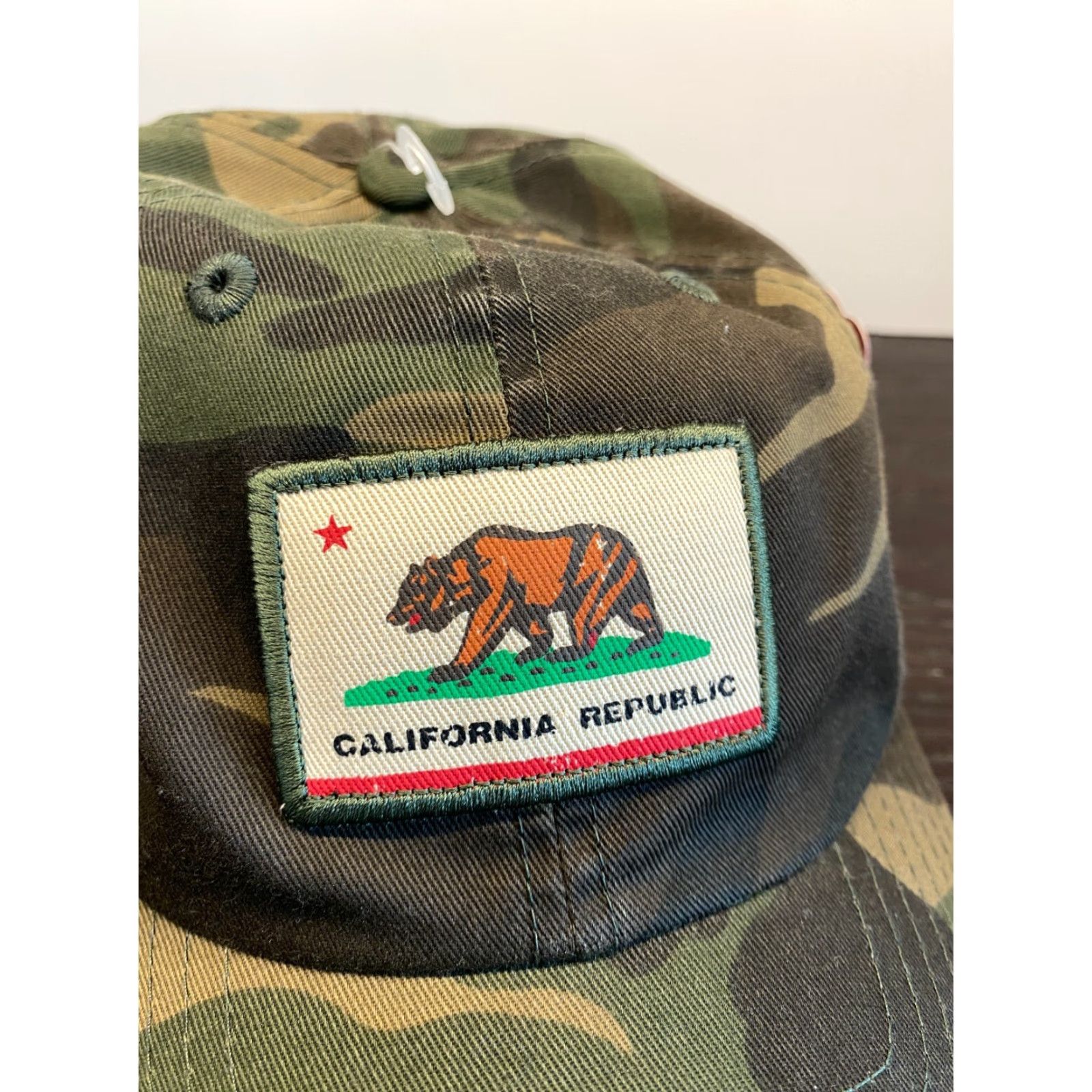 American Needle American Needle Hat Adult One Size Green Camo Strap Back California Flag Baseball Cap Mens Size ONE SIZE - 2 Thumbnail