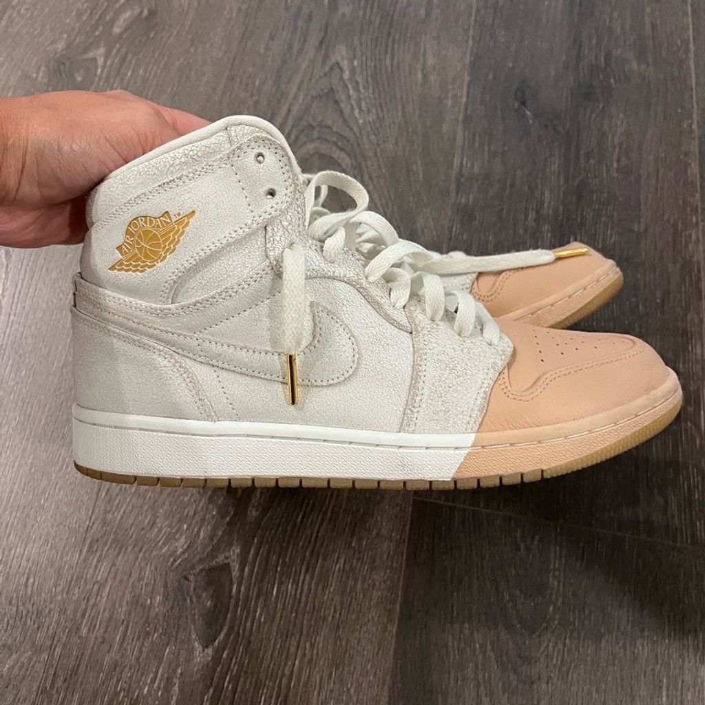 Jordan Brand Nike Retro High-Top Air Jordan 1 Dipped Toe Sneakers - gray Size US 10 / IT 40 - 1 Thumbnail