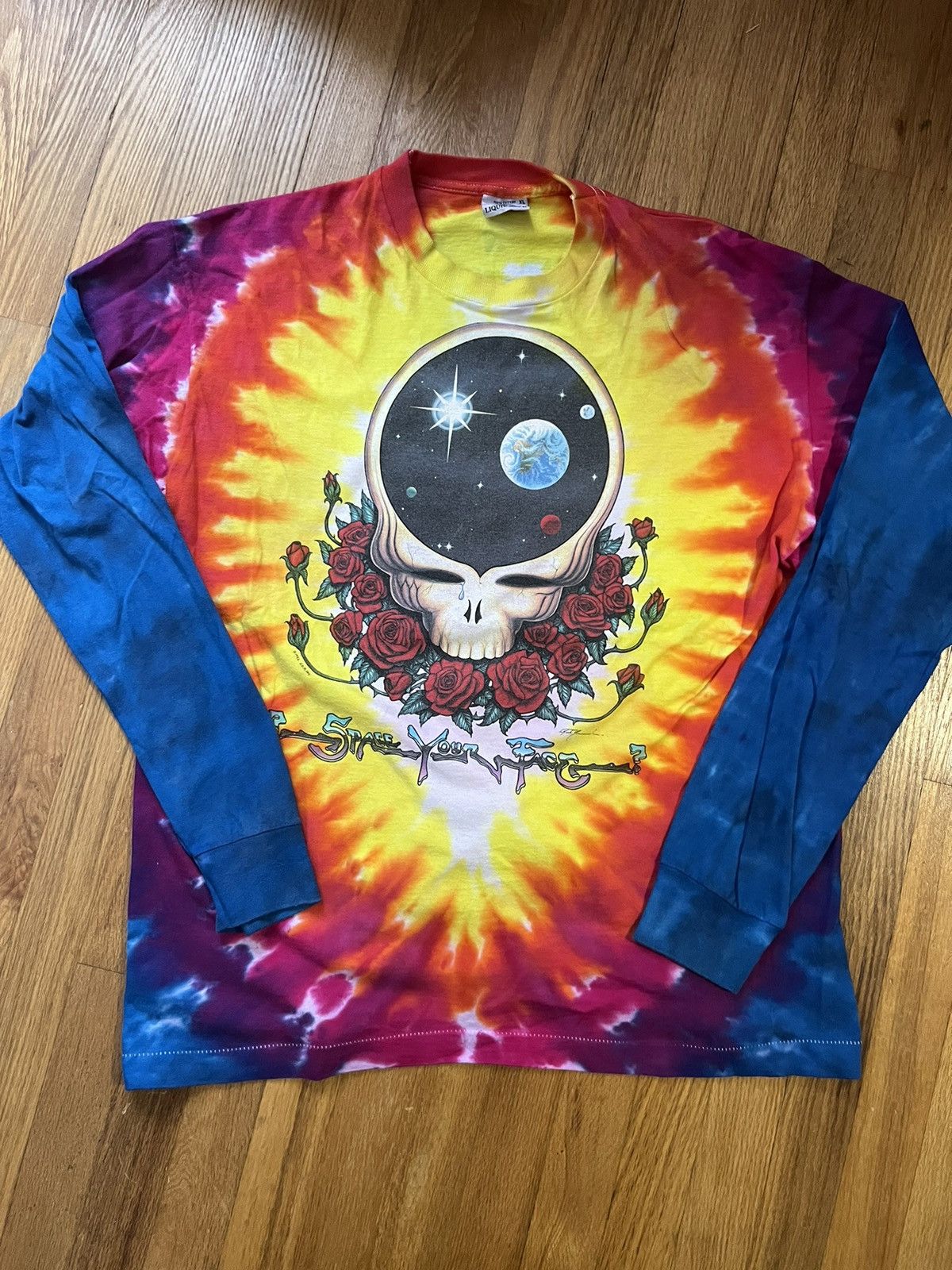 Grateful Dead × Liquid Blue × Vintage Vtg 1992 Grateful Dead Space Your Face Long Slv Tie Dye XL Size US XL / EU 56 / 4 - 1 Thumbnail