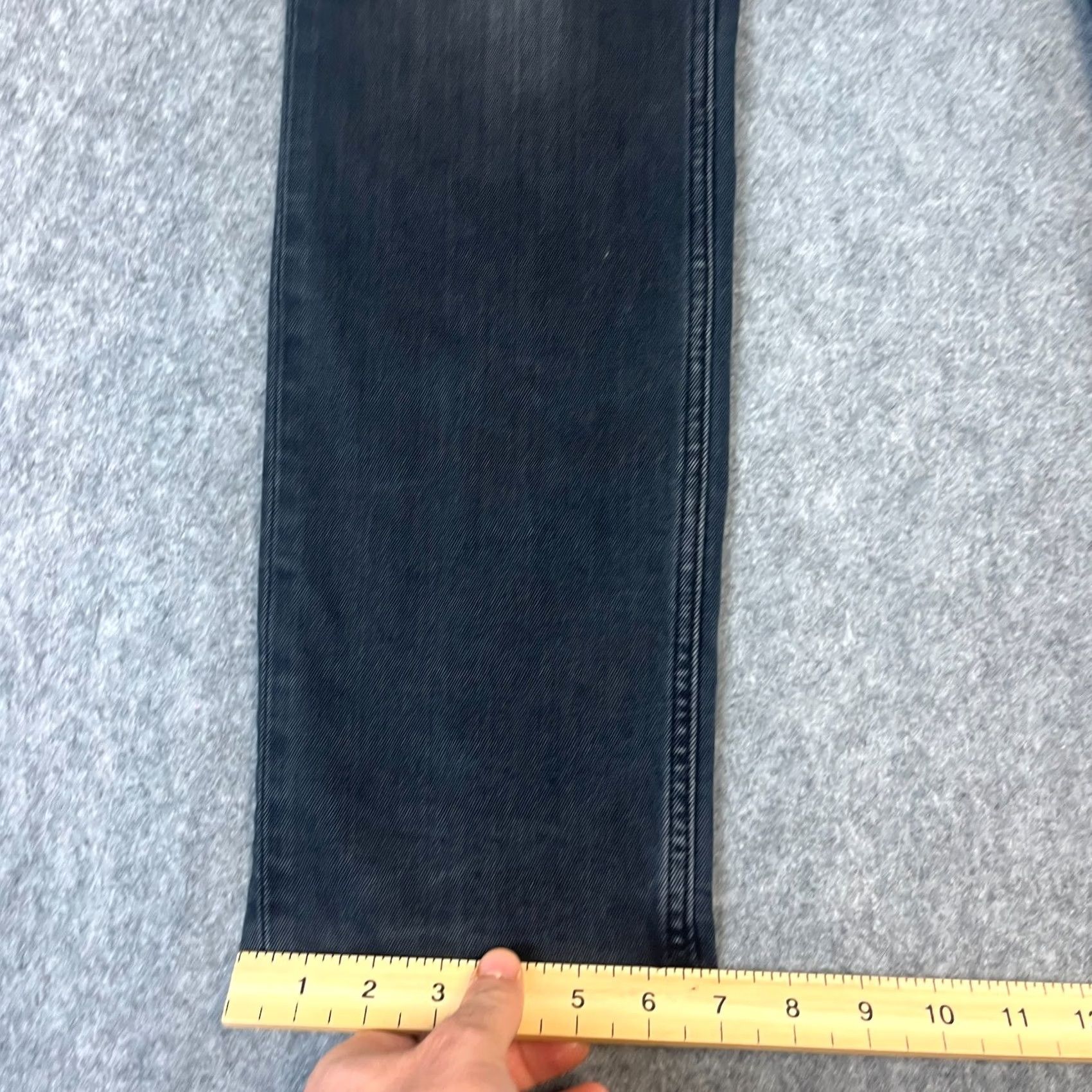 Tommy Hilfiger Tommy Hilfiger Slim Jeans Mens Dark Grey 36 32 Charcoal Wash Stretch Scanton Denim Cotton Elastane 5-Pocket Tapered Zip Fly Size US 36 / EU 52 - 3 Thumbnail