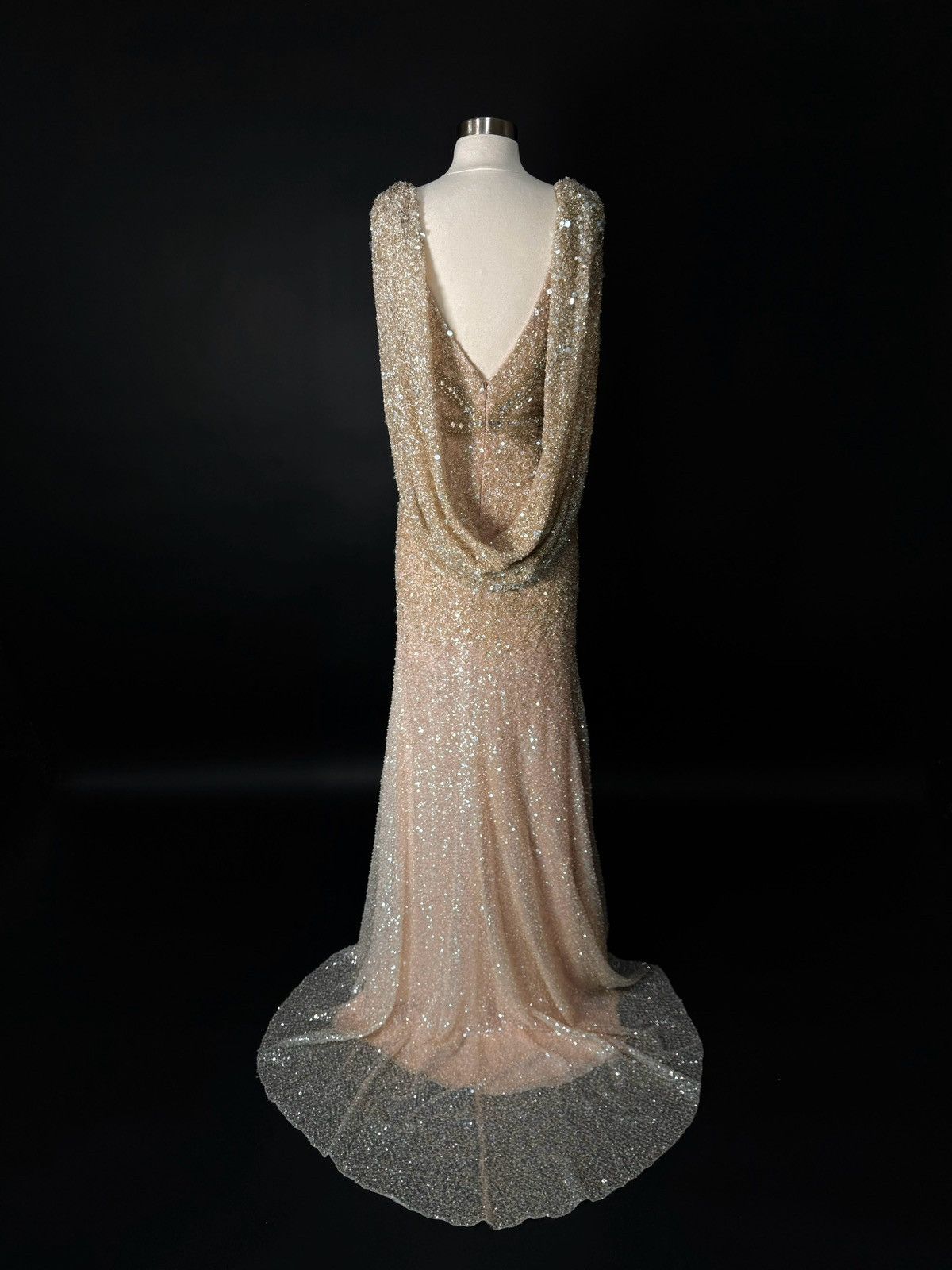 Other Brand New US 8 TONY WARD Fully Beaded with Sequins Gown Size M / US 6-8 / IT 42-44 - 8 Thumbnail