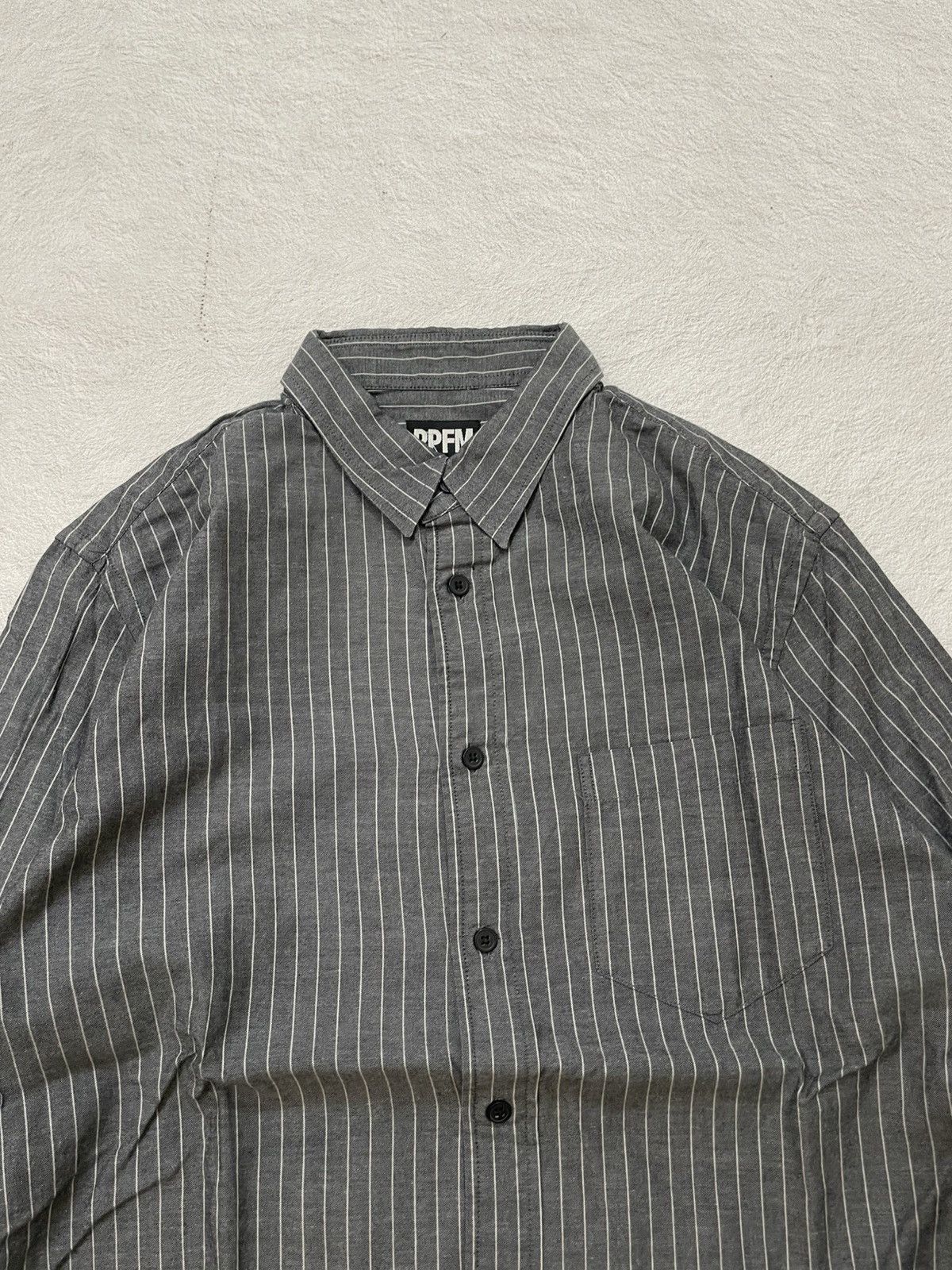 PPFM 2000s PPFM Stripped Long Shirt Japan Archive Y2K Ifsix Y2K Size US M / EU 48-50 / 2 - 2 Thumbnail