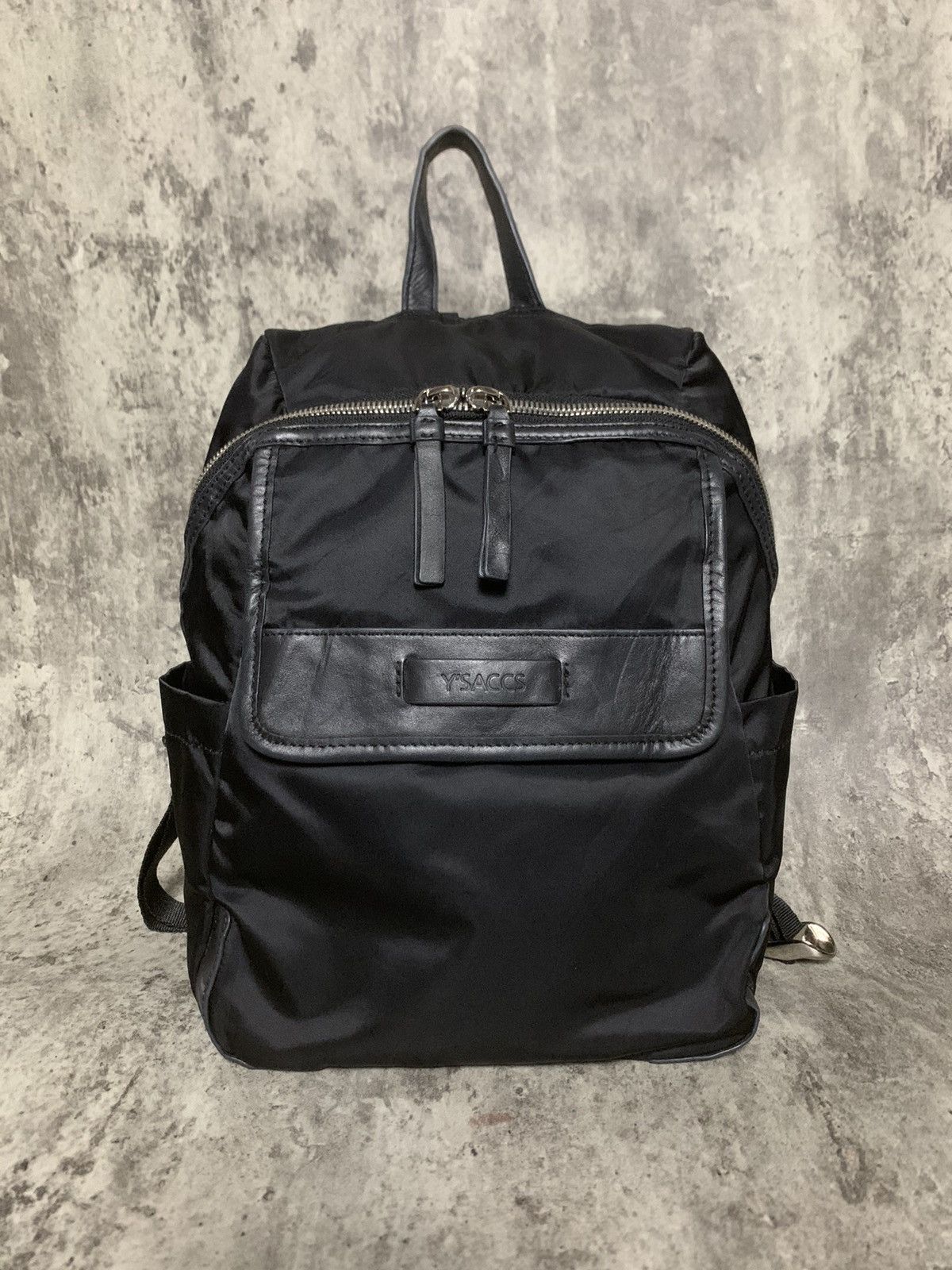 Yohji Yamamoto Y’saccs Nylon Mix Leather Small Backpack