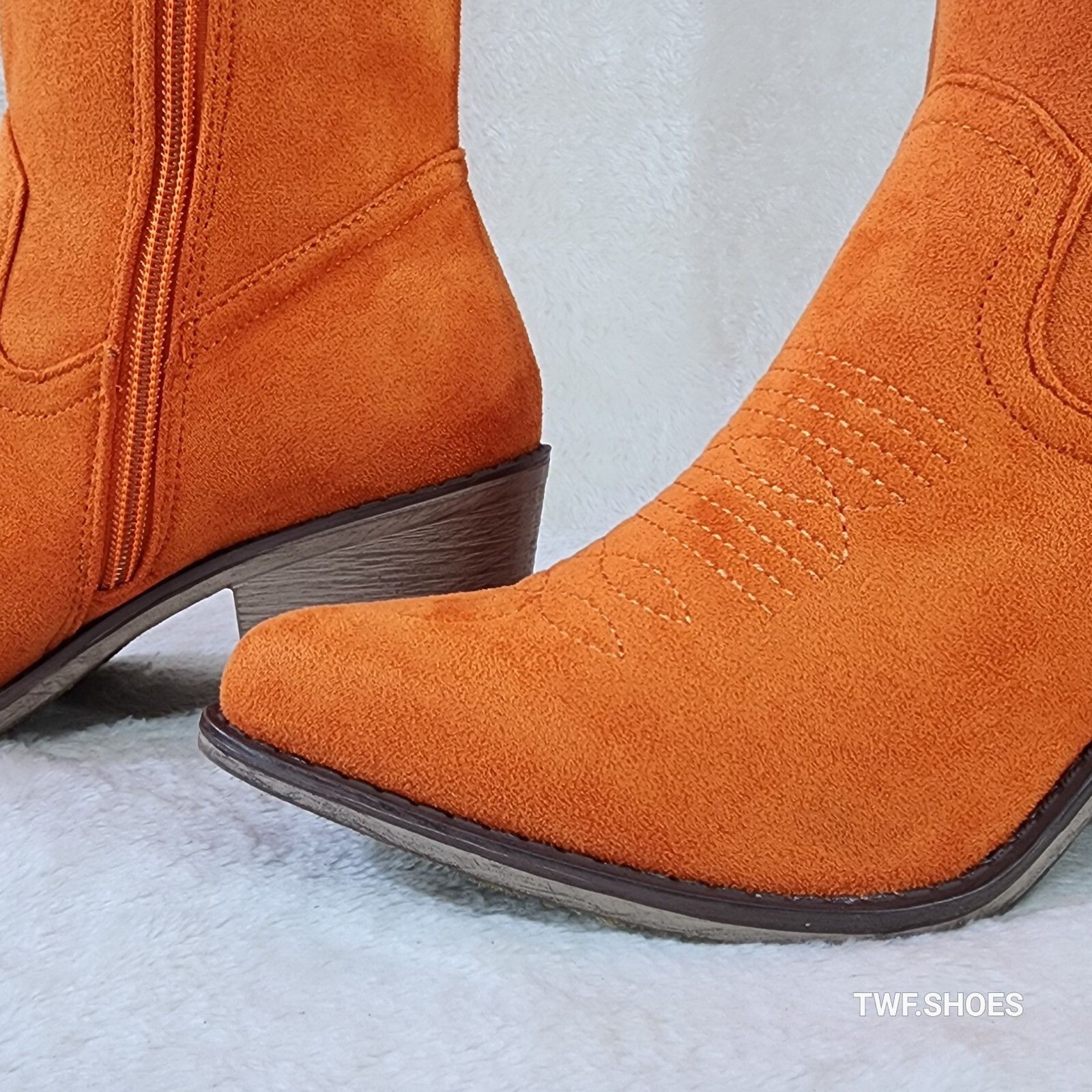 Other Wild Ones Country Western Cowboy Cowgirl Boots Tuck Zipper O Size US 6.5 / IT 36.5 - 7 Thumbnail