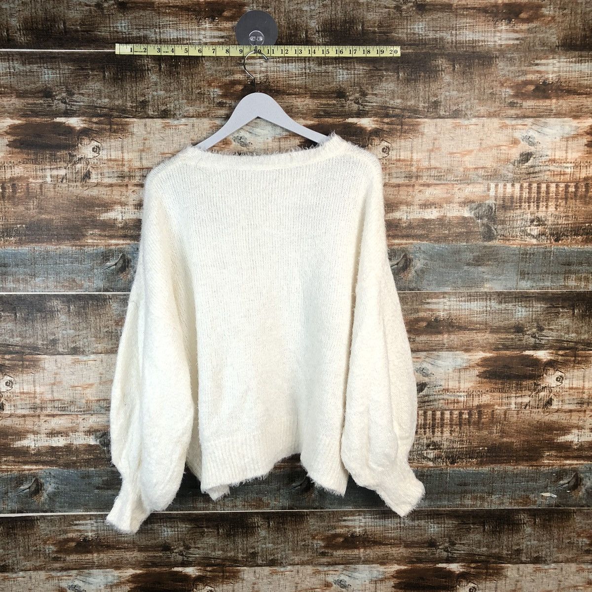 Homespun Knitwear DL GU White vintage mohair shaggy Knitwear #C346 Size XL / US 12-14 / IT 48-50 - 14 Thumbnail