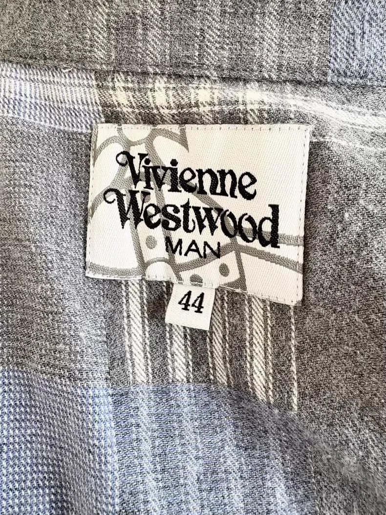 Vivienne Westwood Vivienne Westwood Vintage Blue Grey Plaid Irregular Shirt Size M / US 6-8 / IT 42-44 - 8 Thumbnail