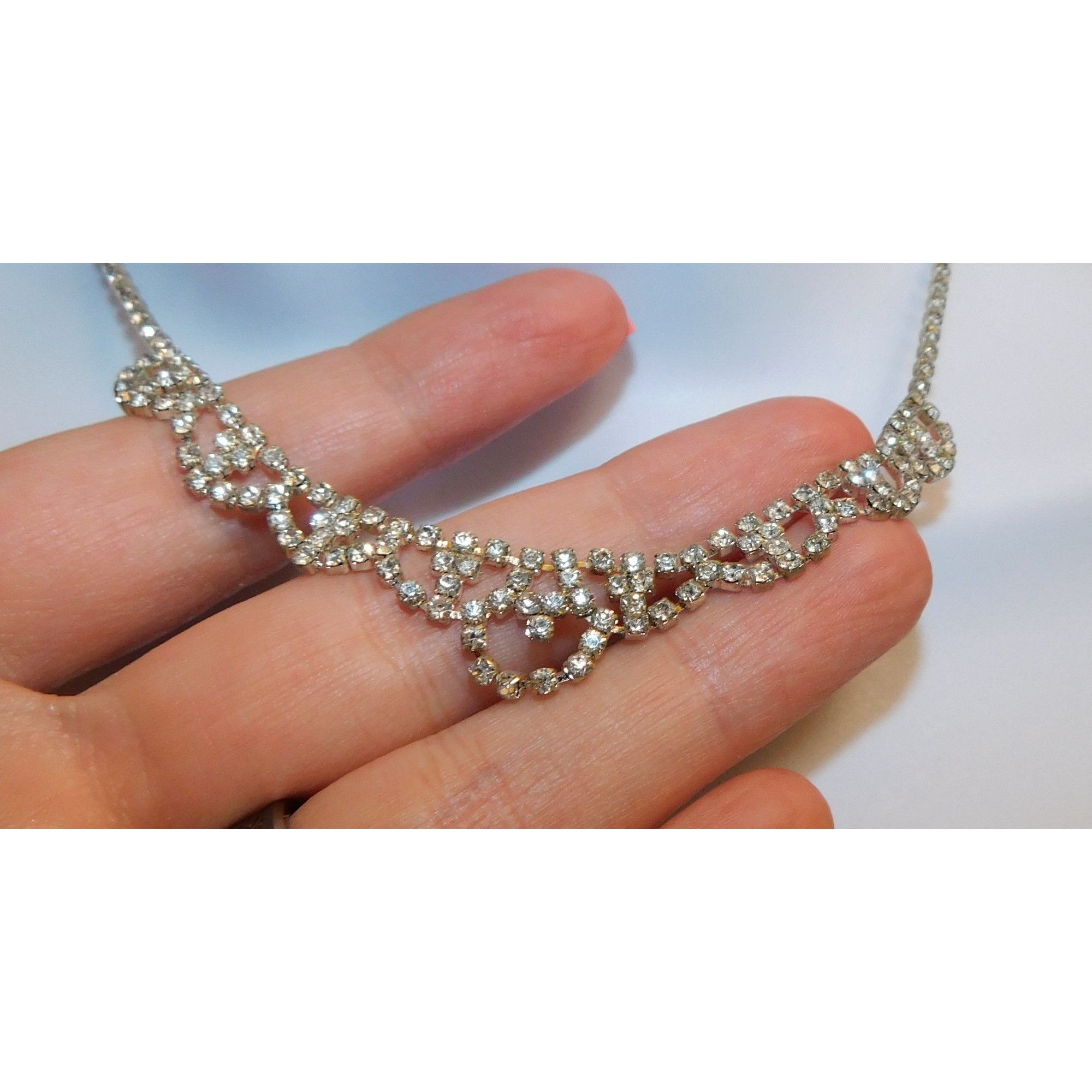 Other Dainty Princess Rhinestone Necklace Size ONE SIZE - 2 Thumbnail