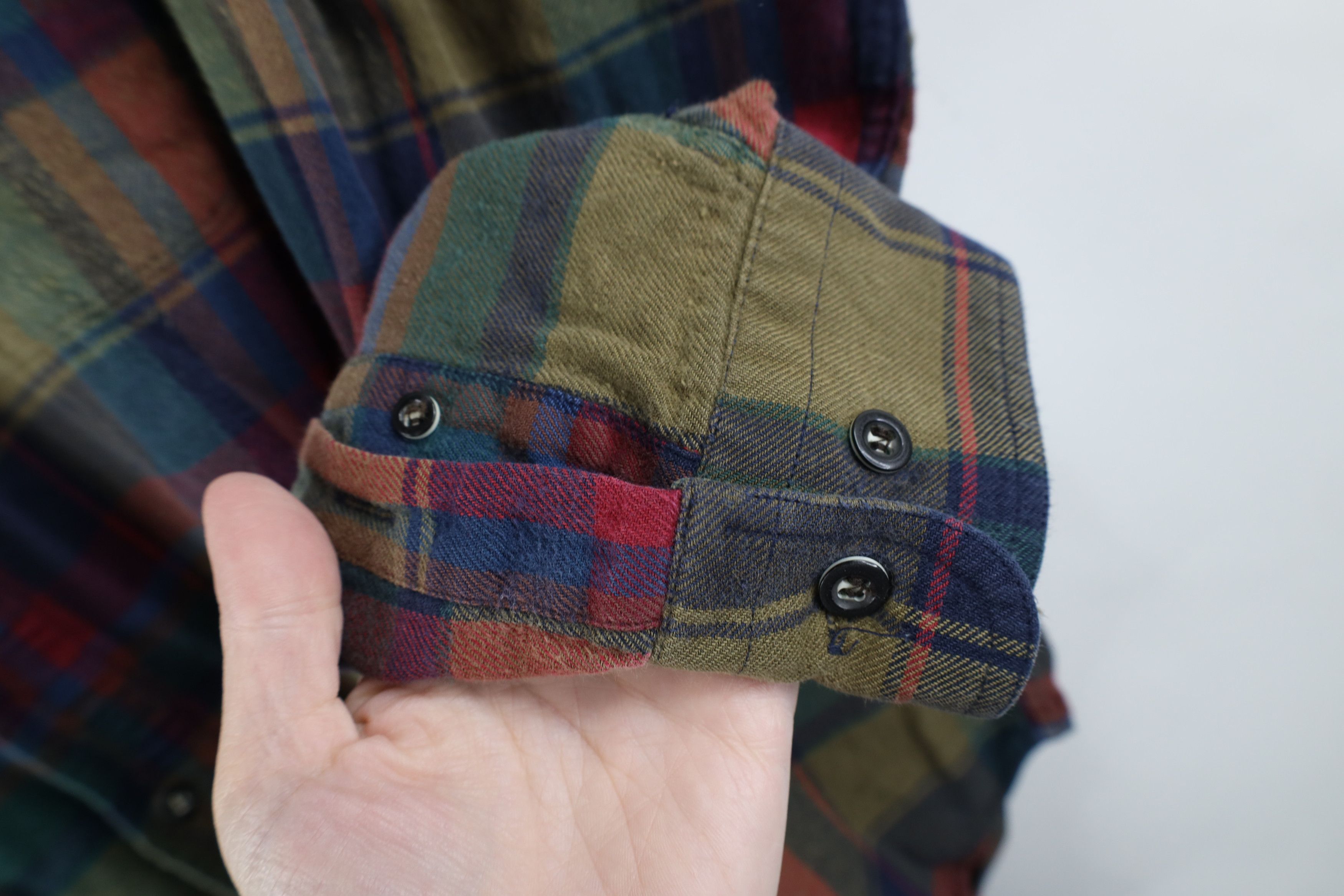 Vintage Vintage 90s Streetwear Rainbow Plaid Flannel Button Shirt Size US M / EU 48-50 / 2 - 4 Thumbnail