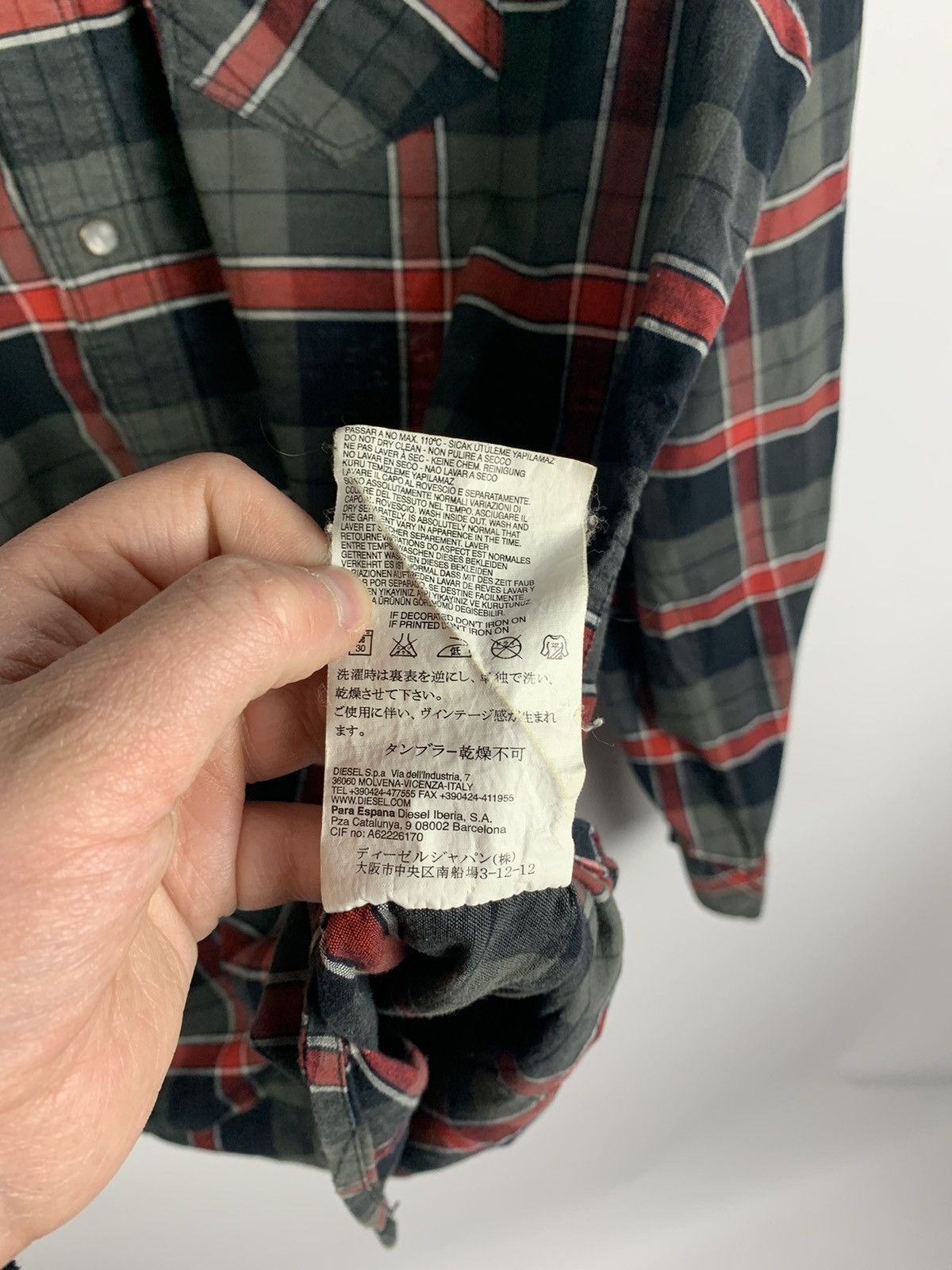 Diesel Diesel Plaid Avant Garde Shirt Buttons Ups Mens Size M Y2K Size US M / EU 48-50 / 2 - 10 Thumbnail